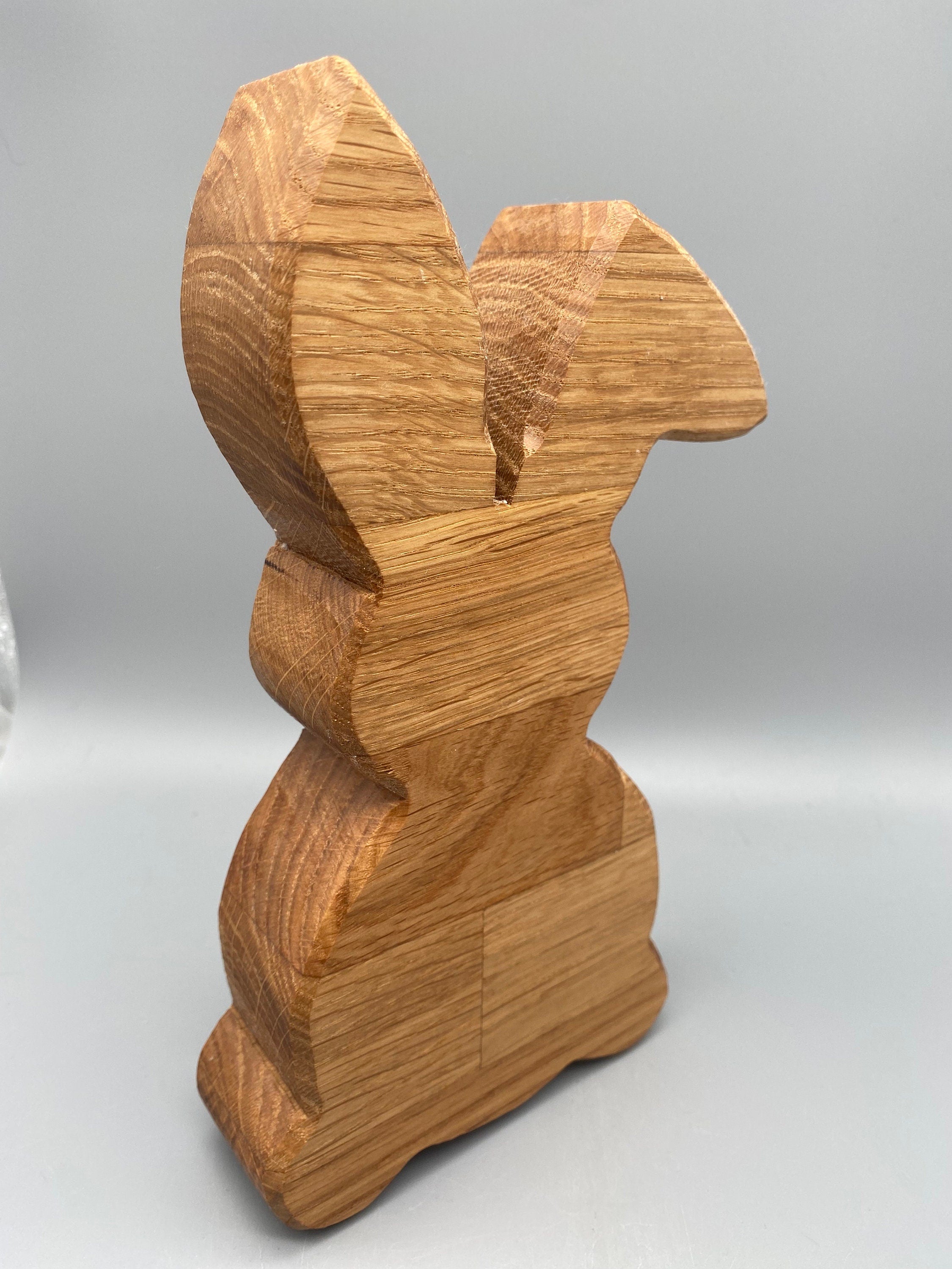 Holz Hase groß aus Eichenholz