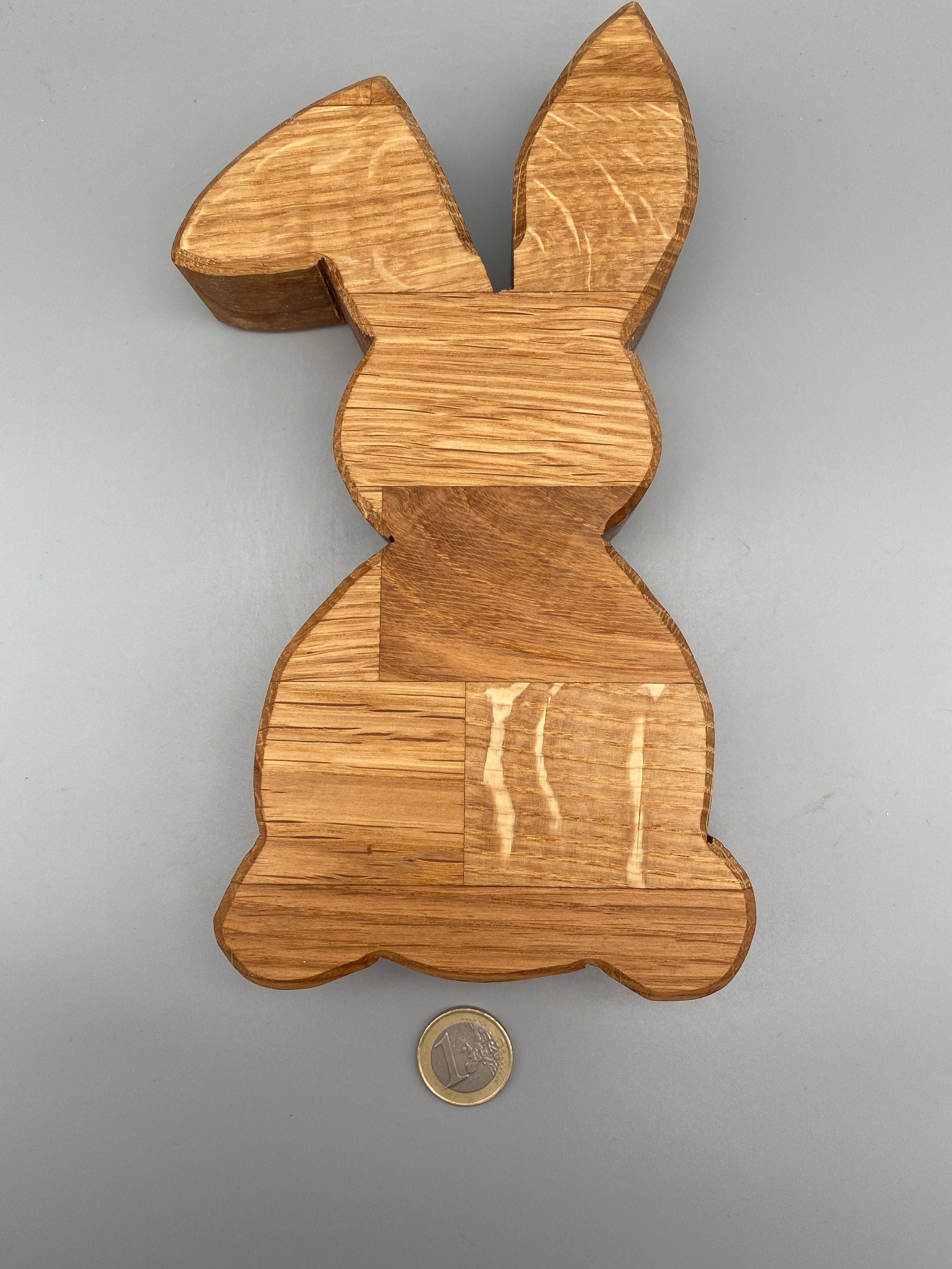Holz Hase groß aus Eichenholz