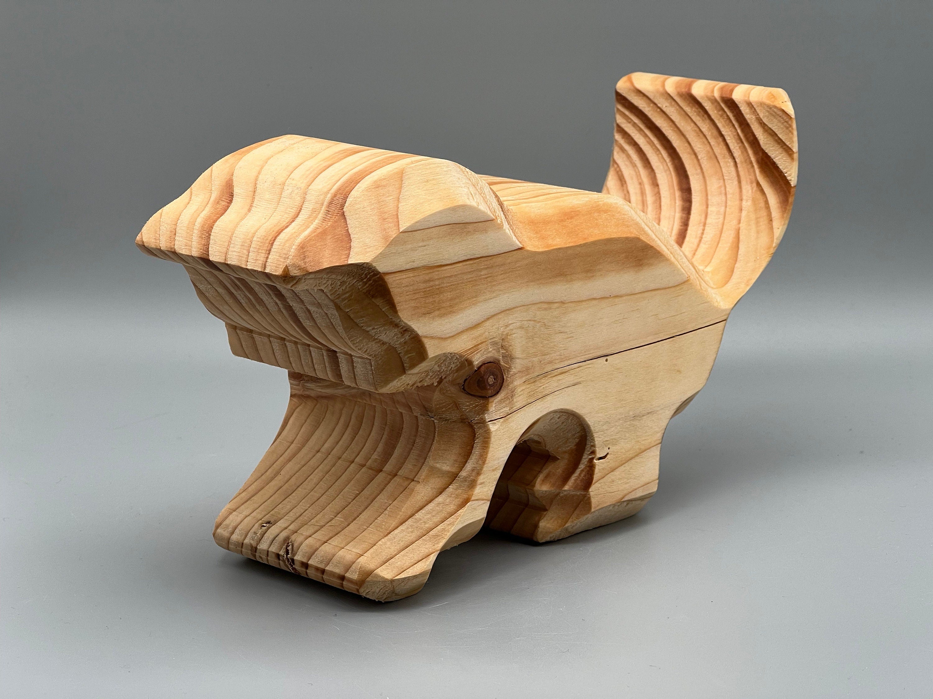 Holz Katze aus Fichtenholz