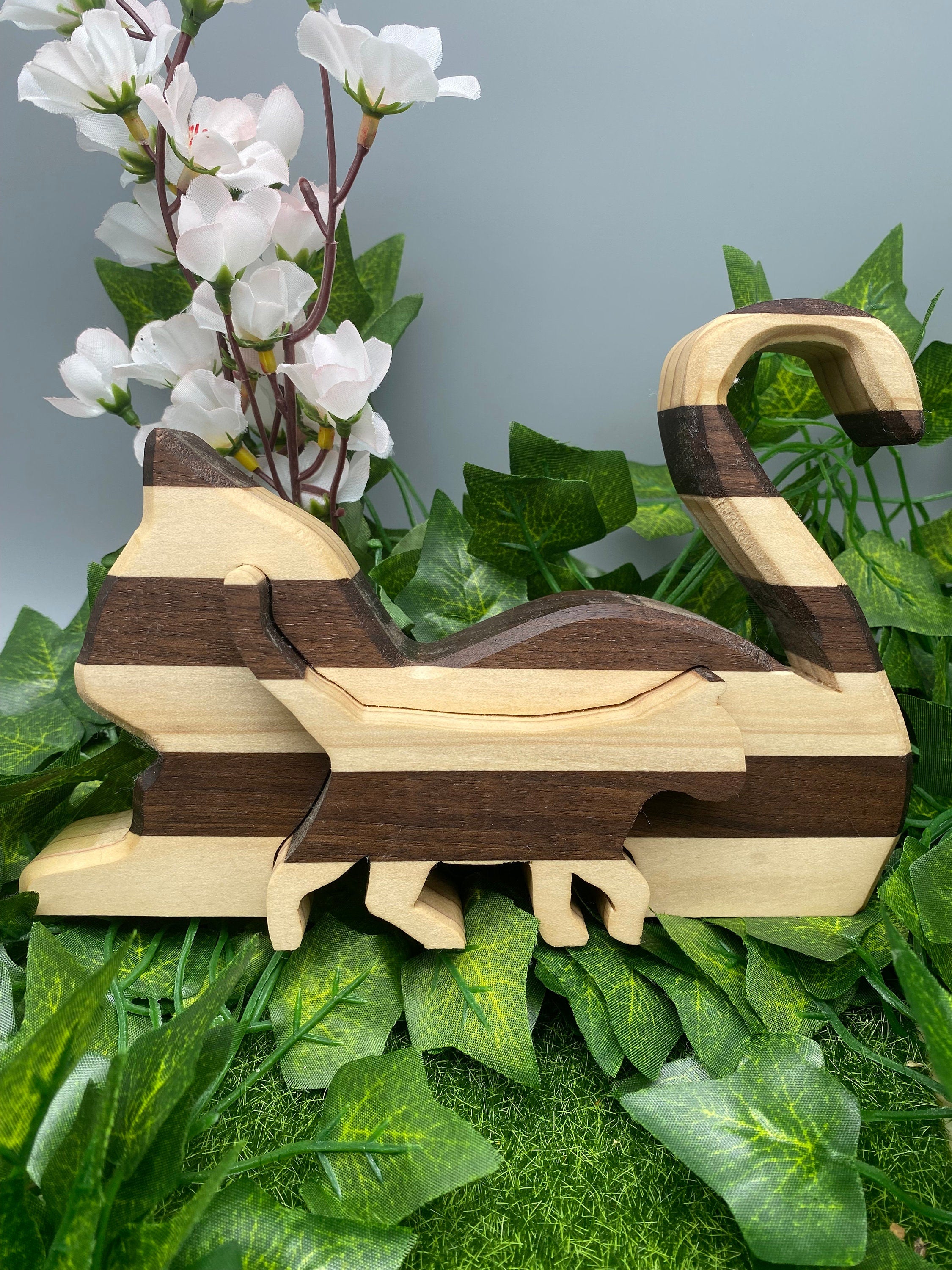 Holz Katze „2 in 1“