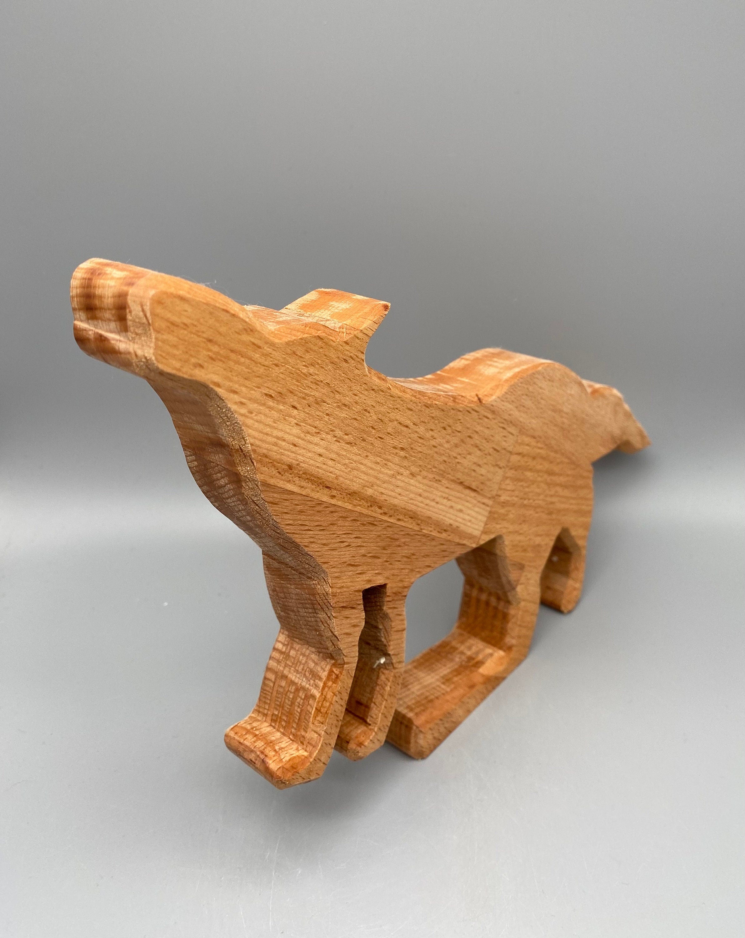 heulender Holz Wolf (Buche)