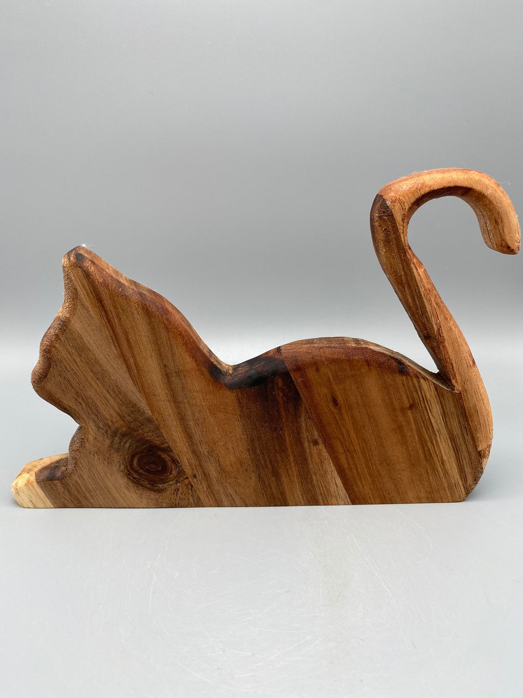 Holz Katze „liegend“ (Akazie)