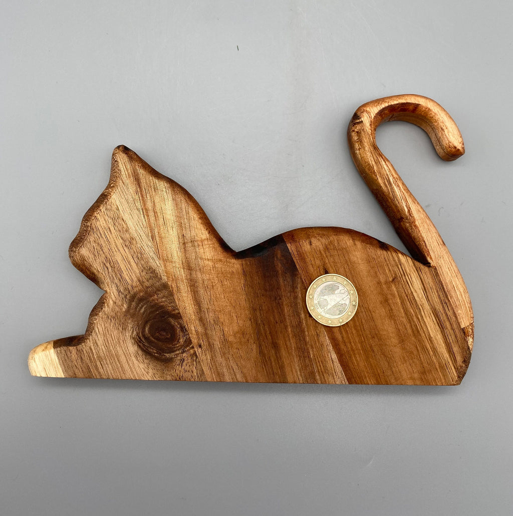 Holz Katze „liegend“ (Akazie)