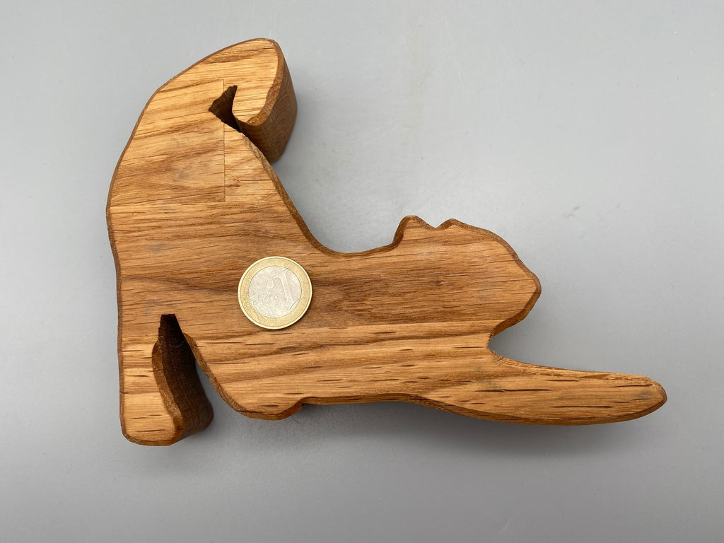 Holz Katze „streckend“