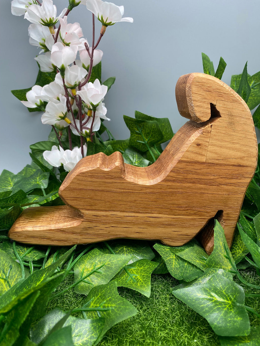 Holz Katze „streckend“