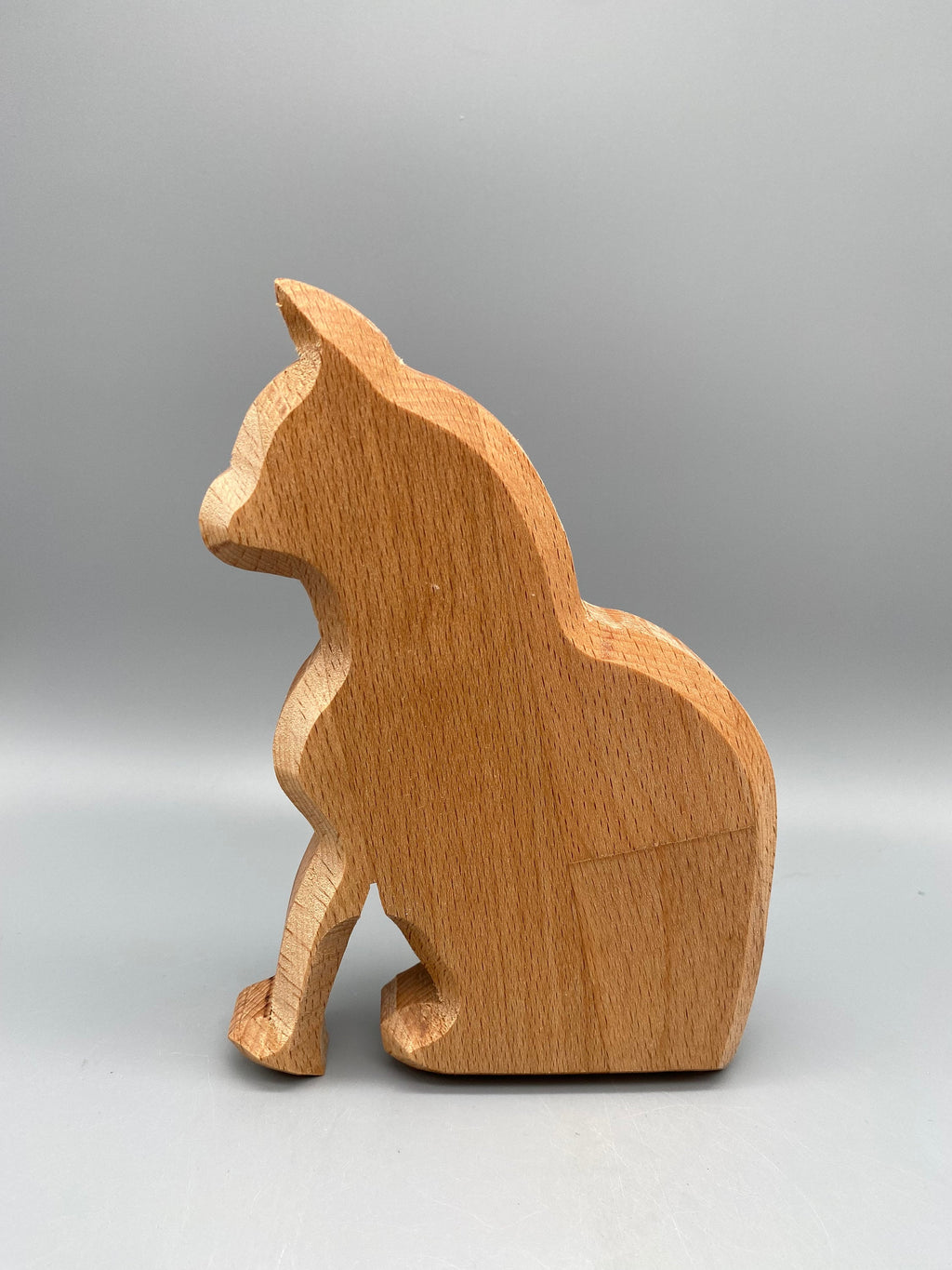 Holz Katze „sitzend“ (Buche)