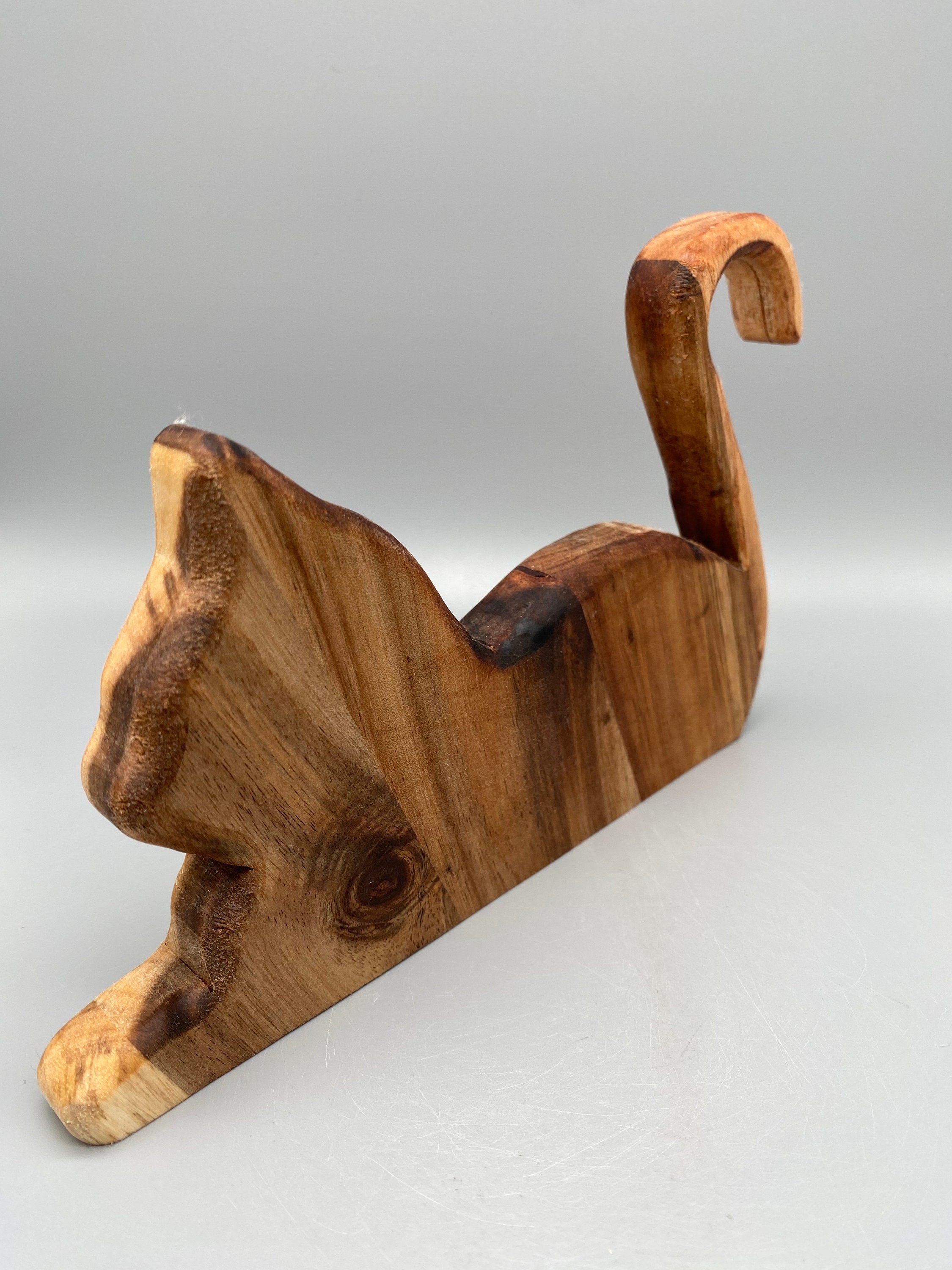 Holz Katze „liegend“ (Akazie)