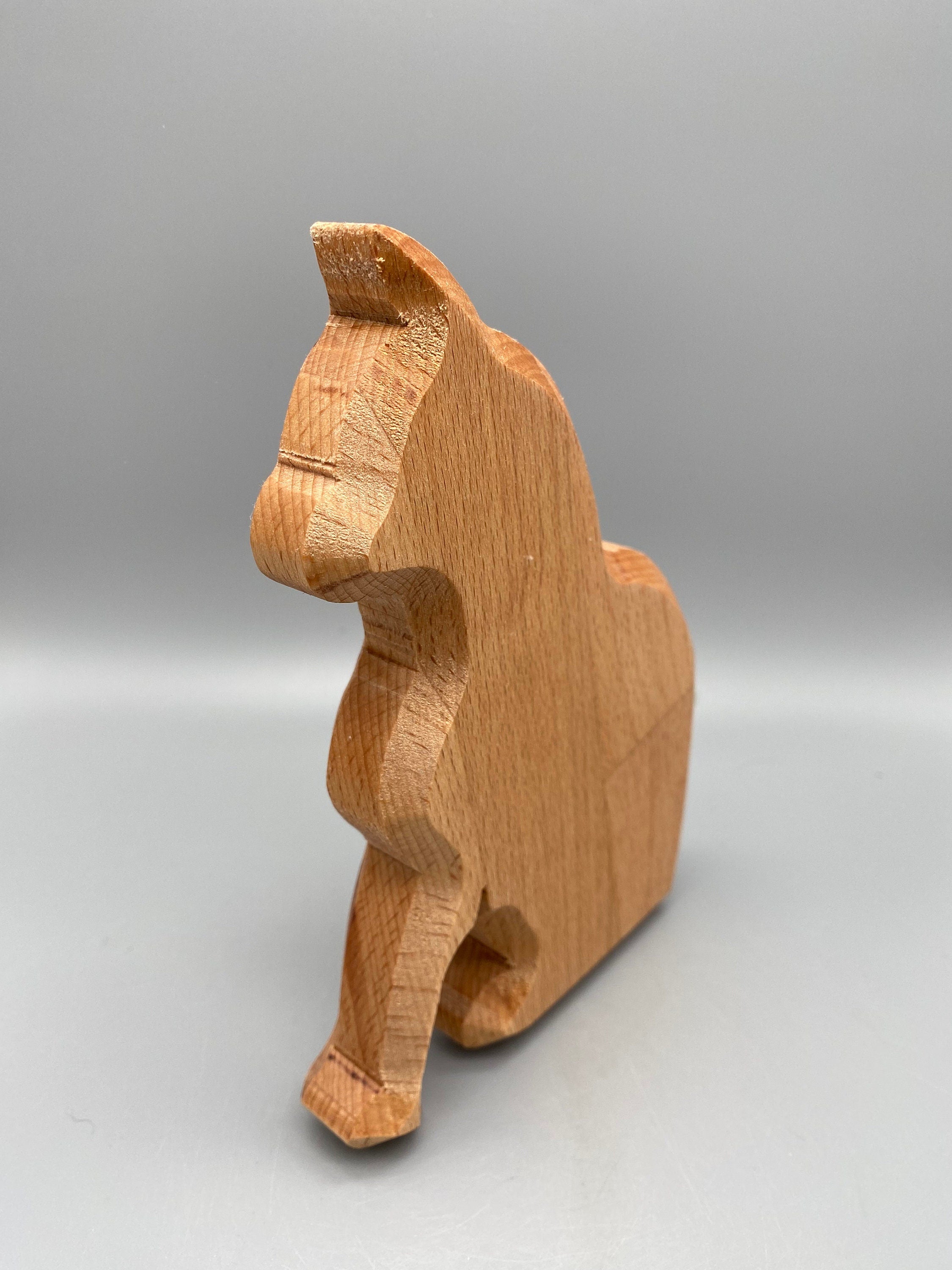 Holz Katze „sitzend“ (Buche)