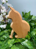 Holz Katze „sitzend“ (Buche)