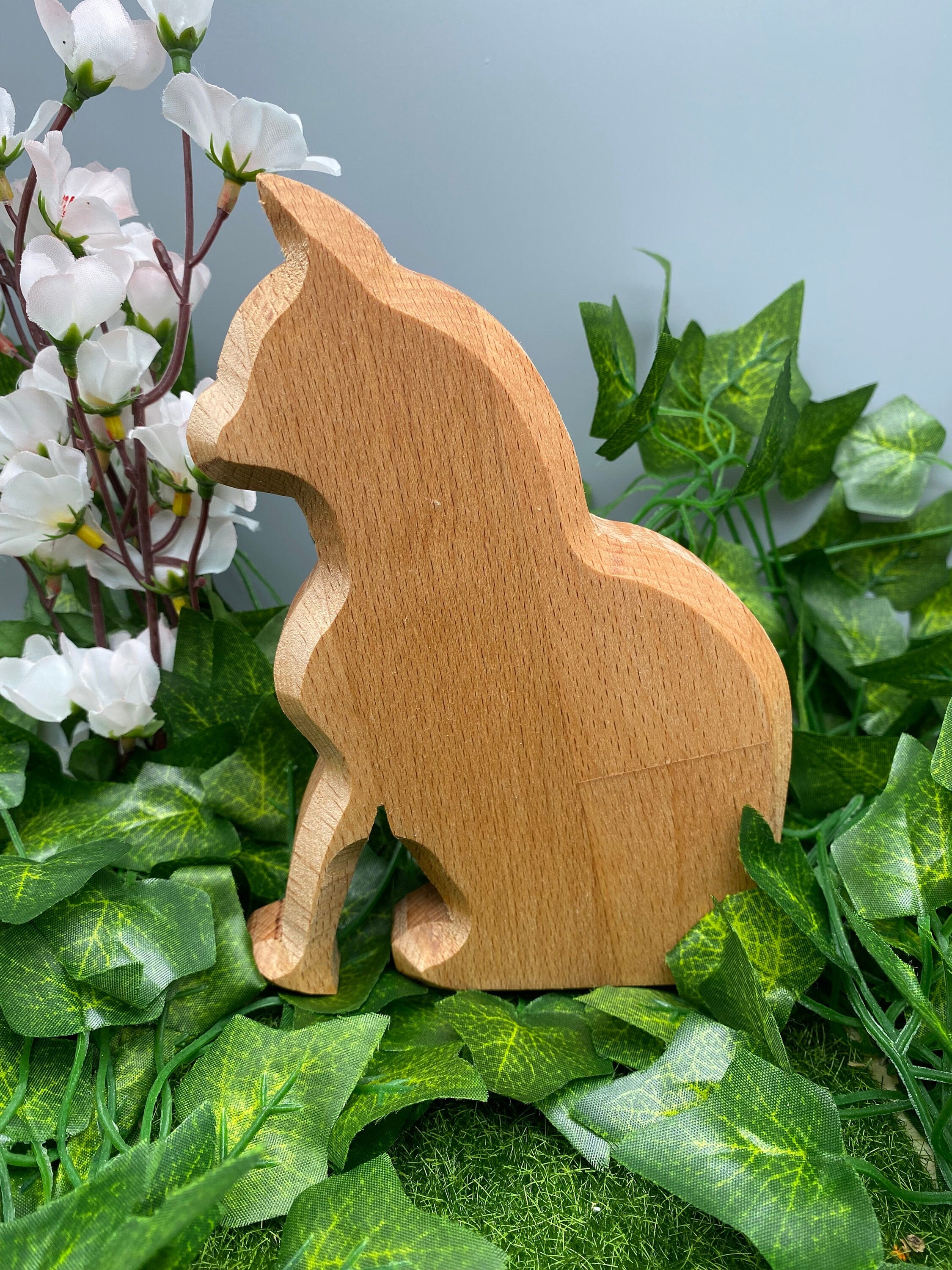 Holz Katze „sitzend“ (Buche)