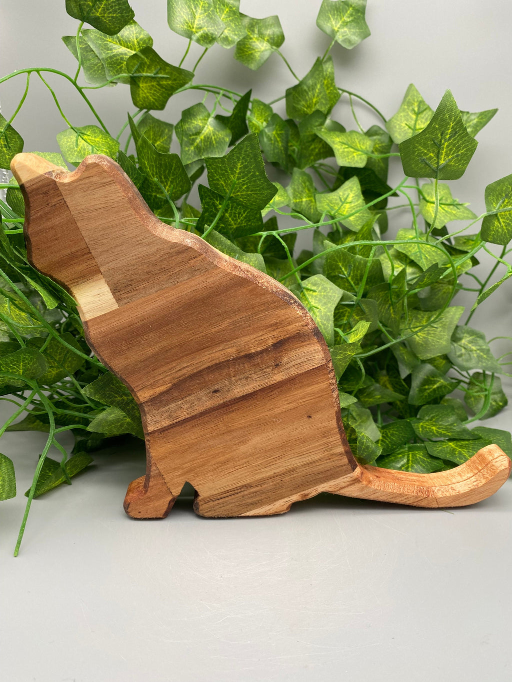Holz Katze „sitzend“ (Akazie)