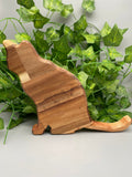 Holz Katze „sitzend“ (Akazie)