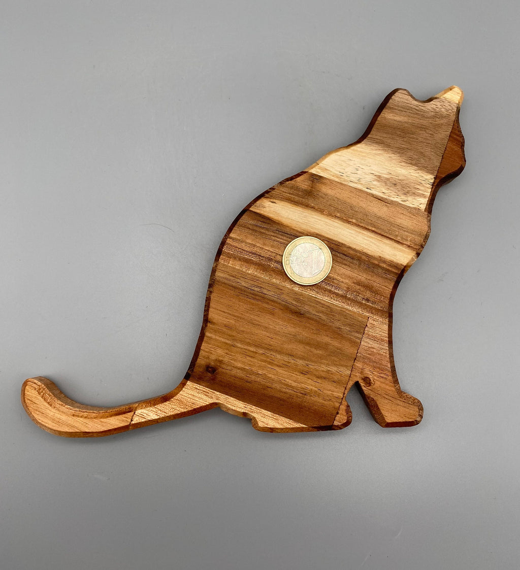 Holz Katze „sitzend“ (Akazie)