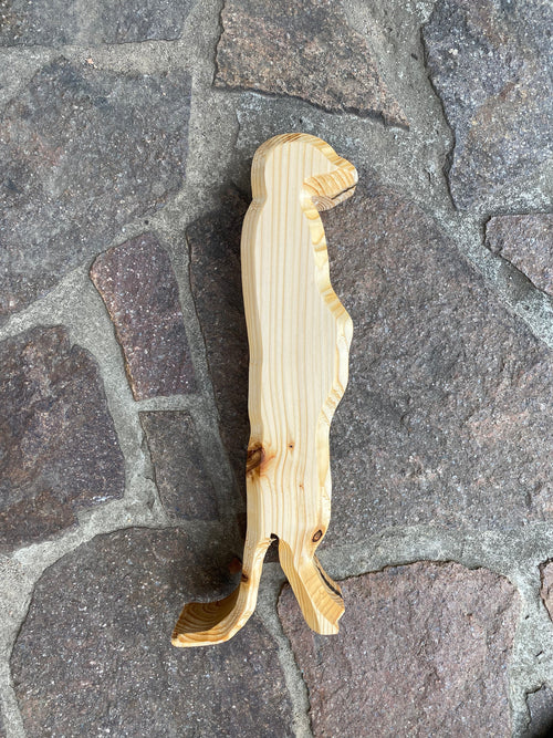 Großes Erdmännchen aus Holz (Fichte)