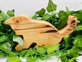 Holz Katze (spielend) aus Fichte / Deko