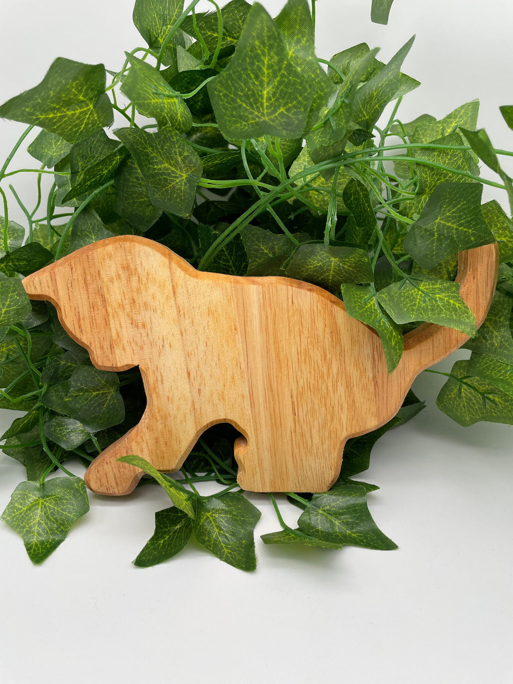 Holz Katze (spielend)