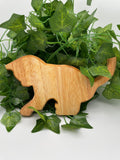 Holz Katze (spielend)