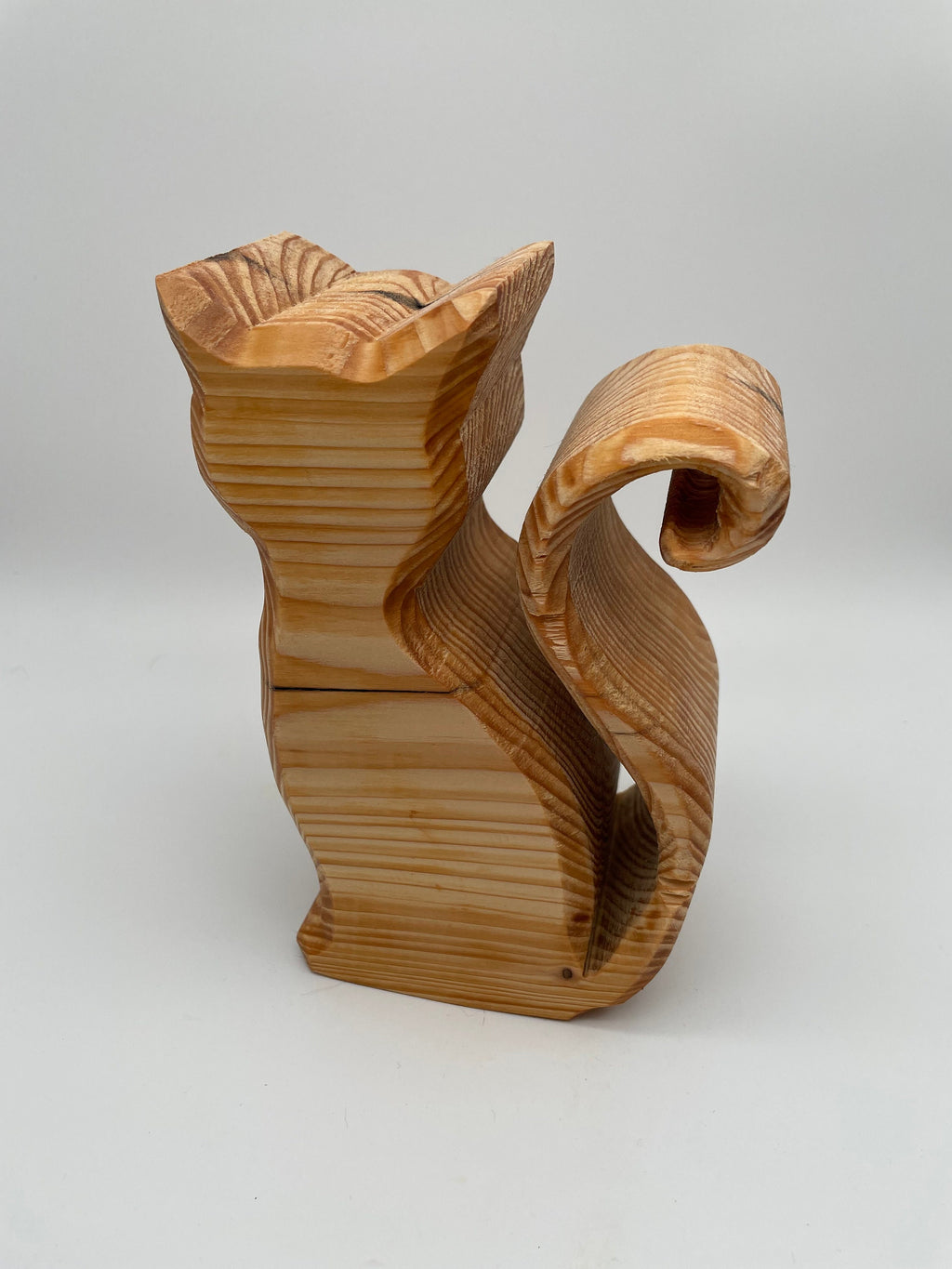 Holz Katze - sitzend
