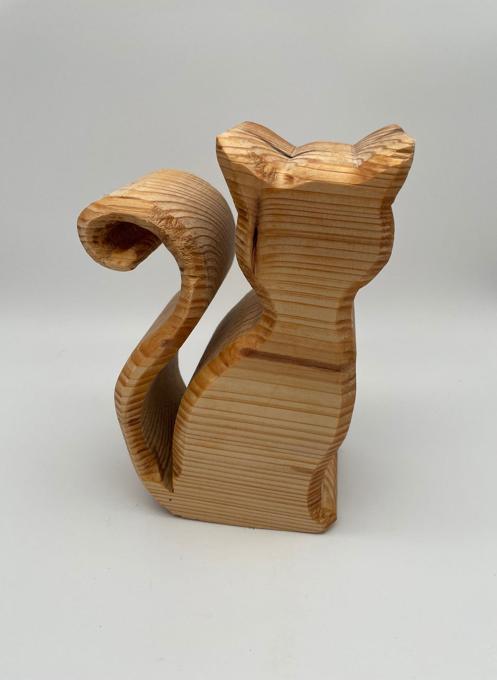 Holz Katze - sitzend