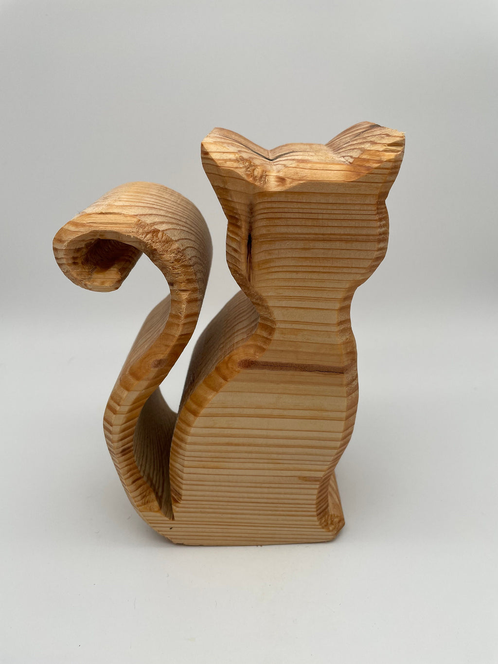 Holz Katze - sitzend