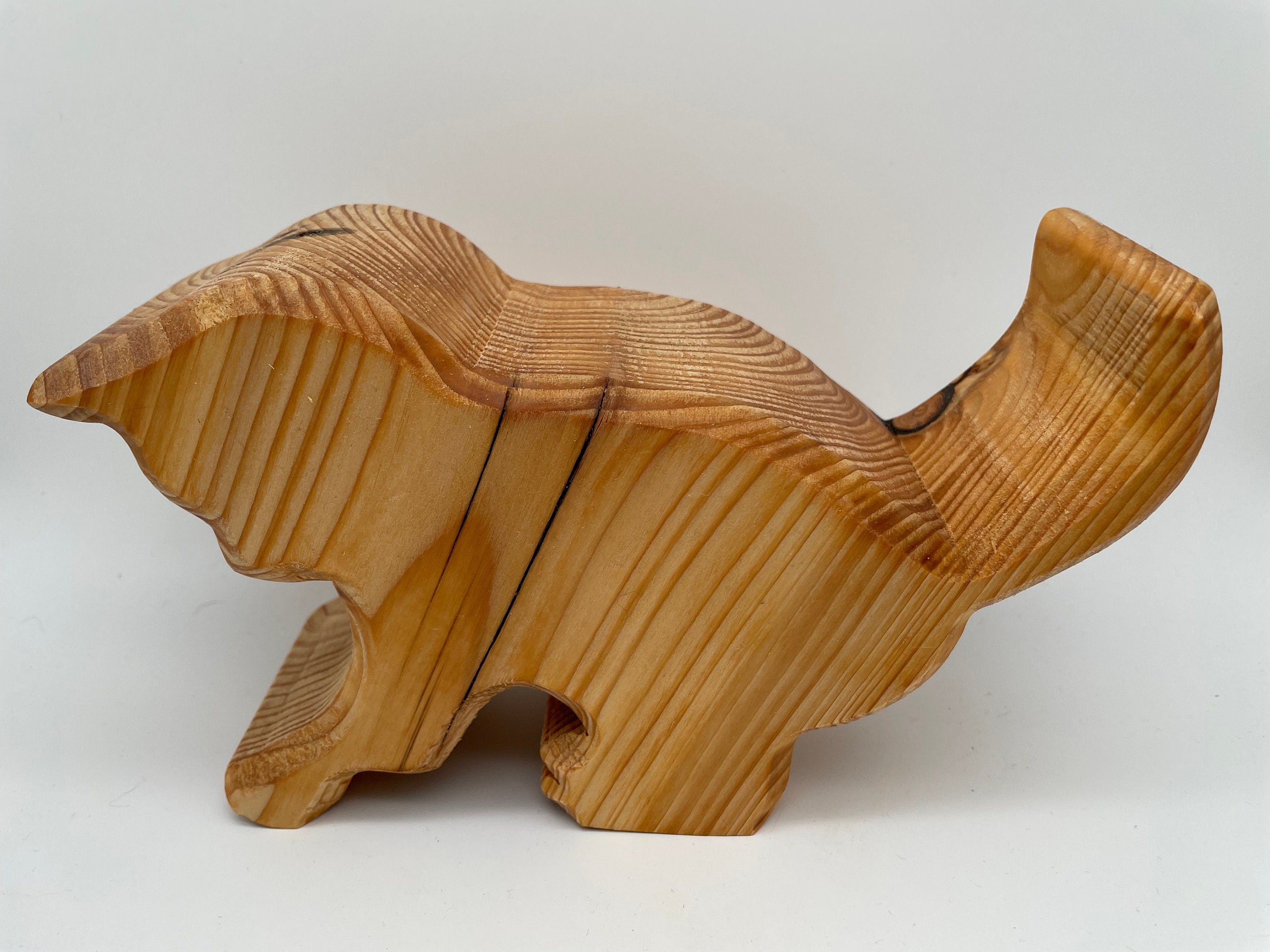 Holz Katze aus Fichtenholz