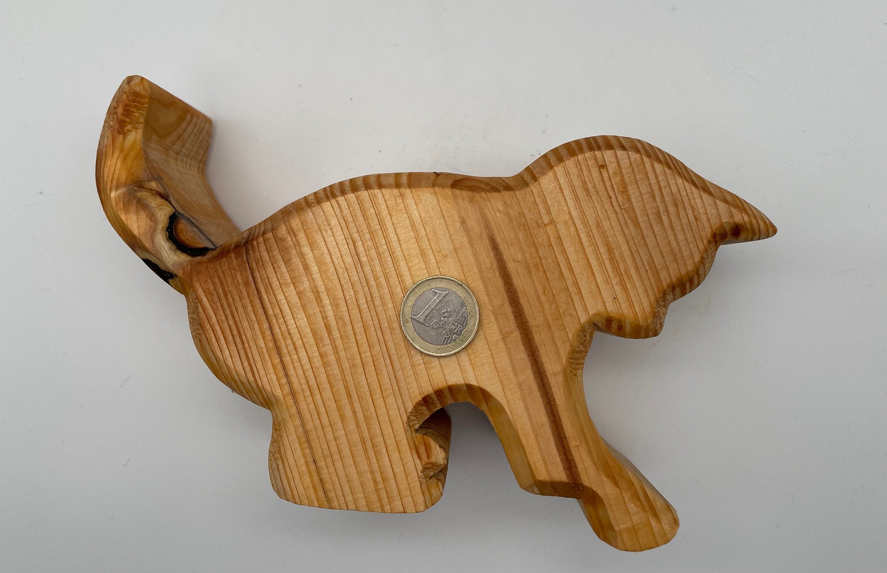 Holz Katze aus Fichtenholz