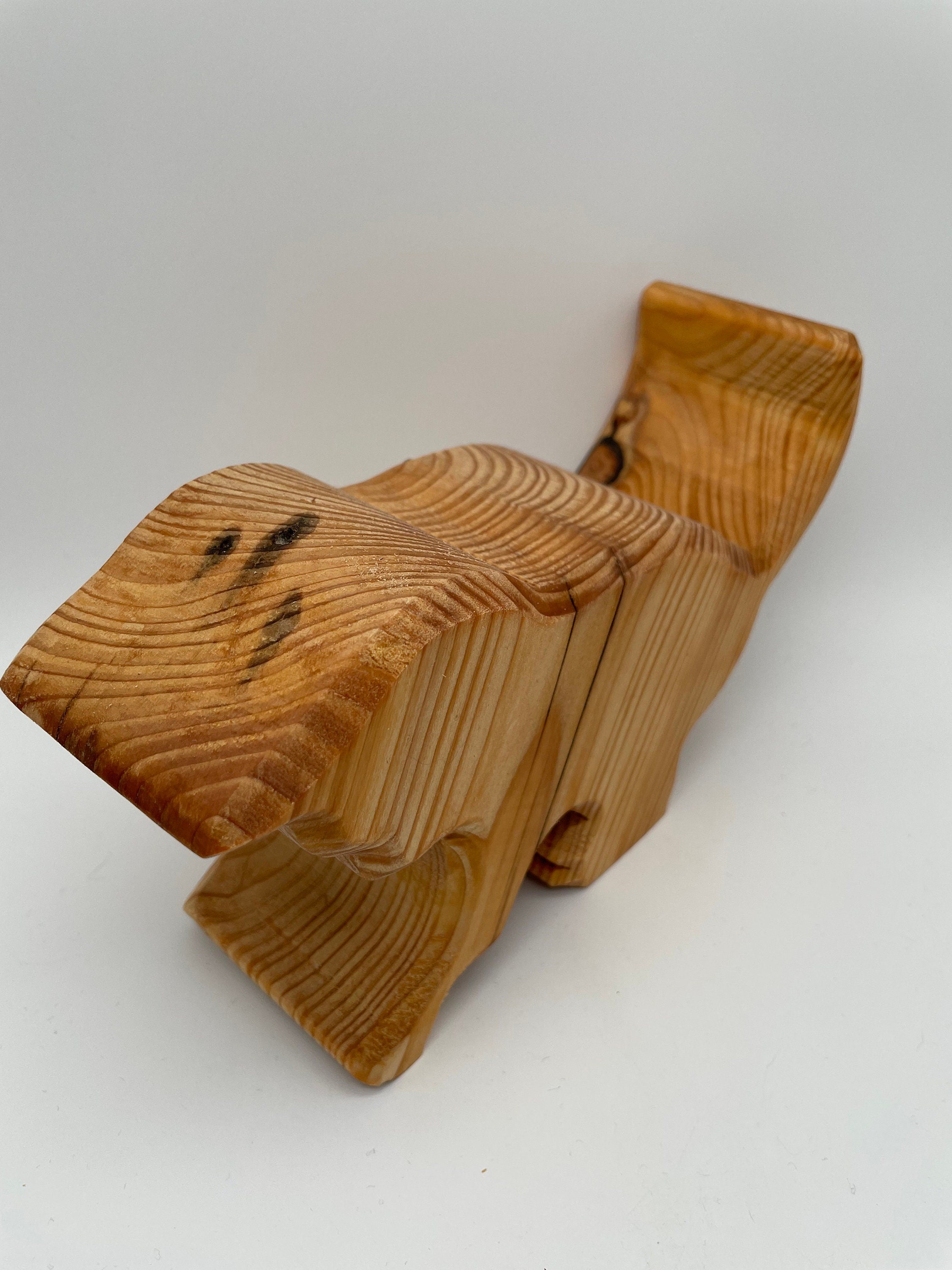 Holz Katze aus Fichtenholz