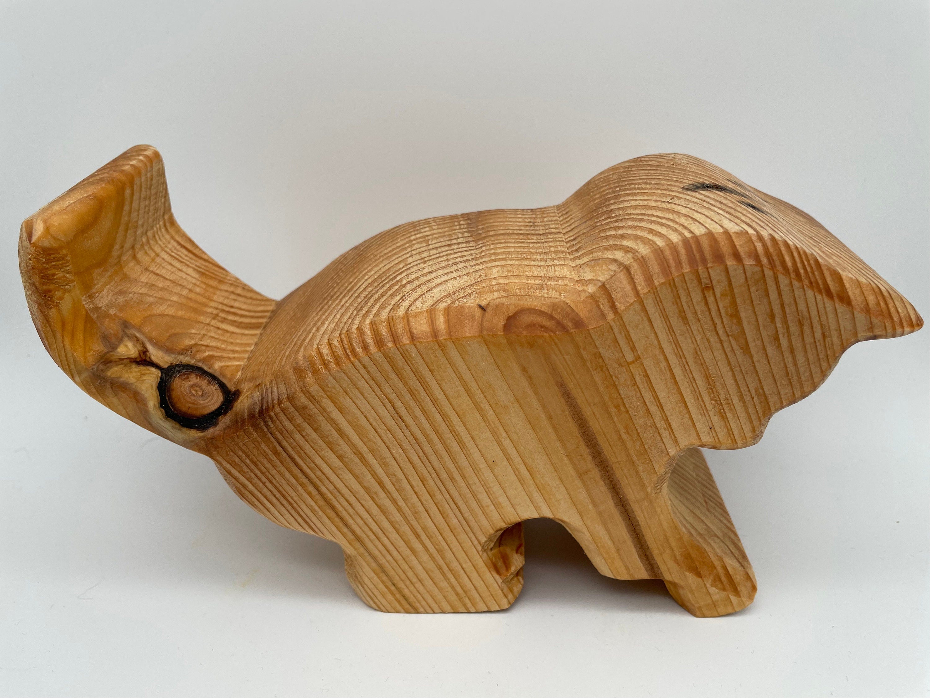 Holz Katze aus Fichtenholz
