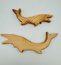 Animaux en bois Dinosaures Mosasaurus Mère+Enfant