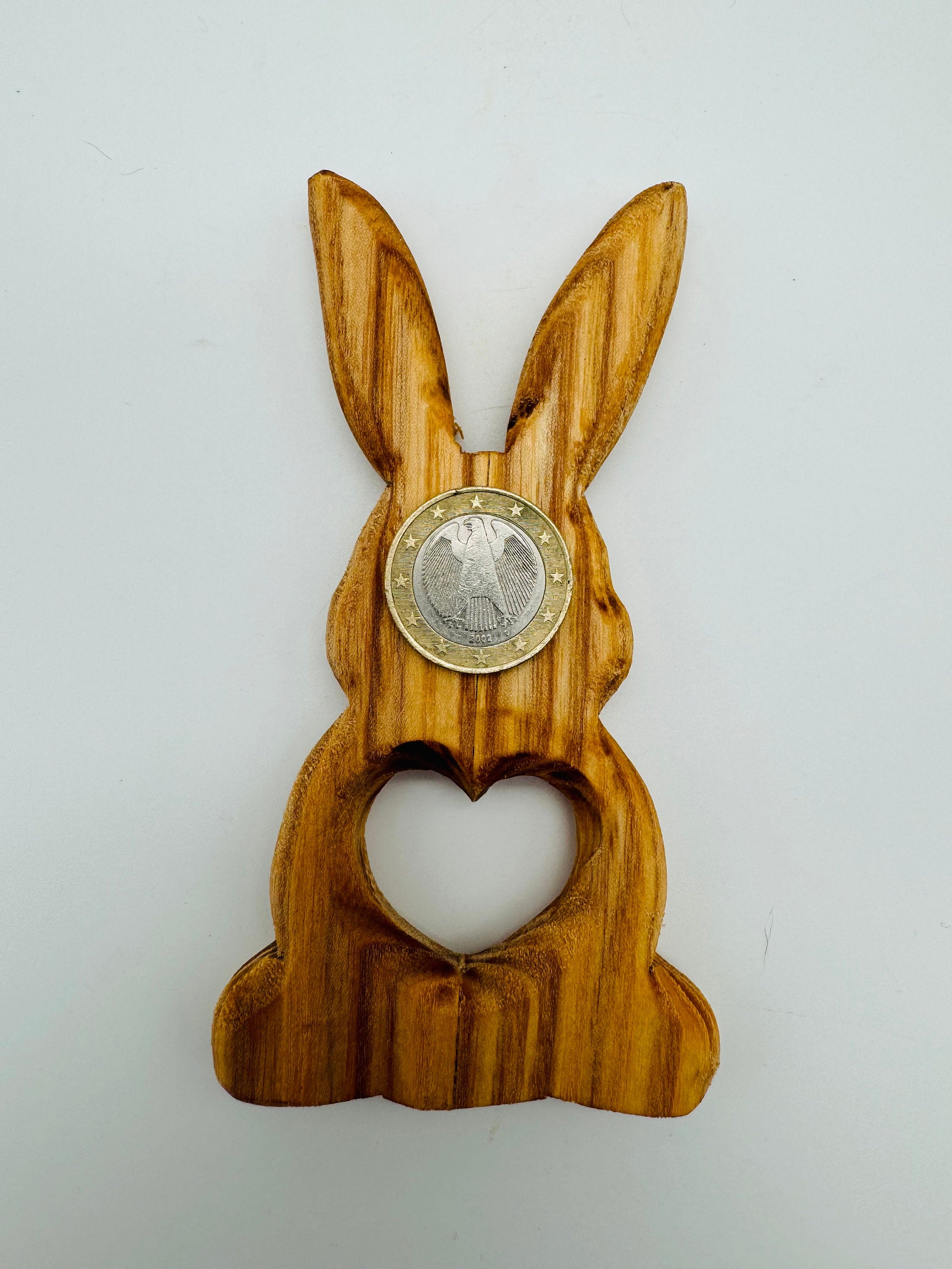 Holz Hase mit Herz
