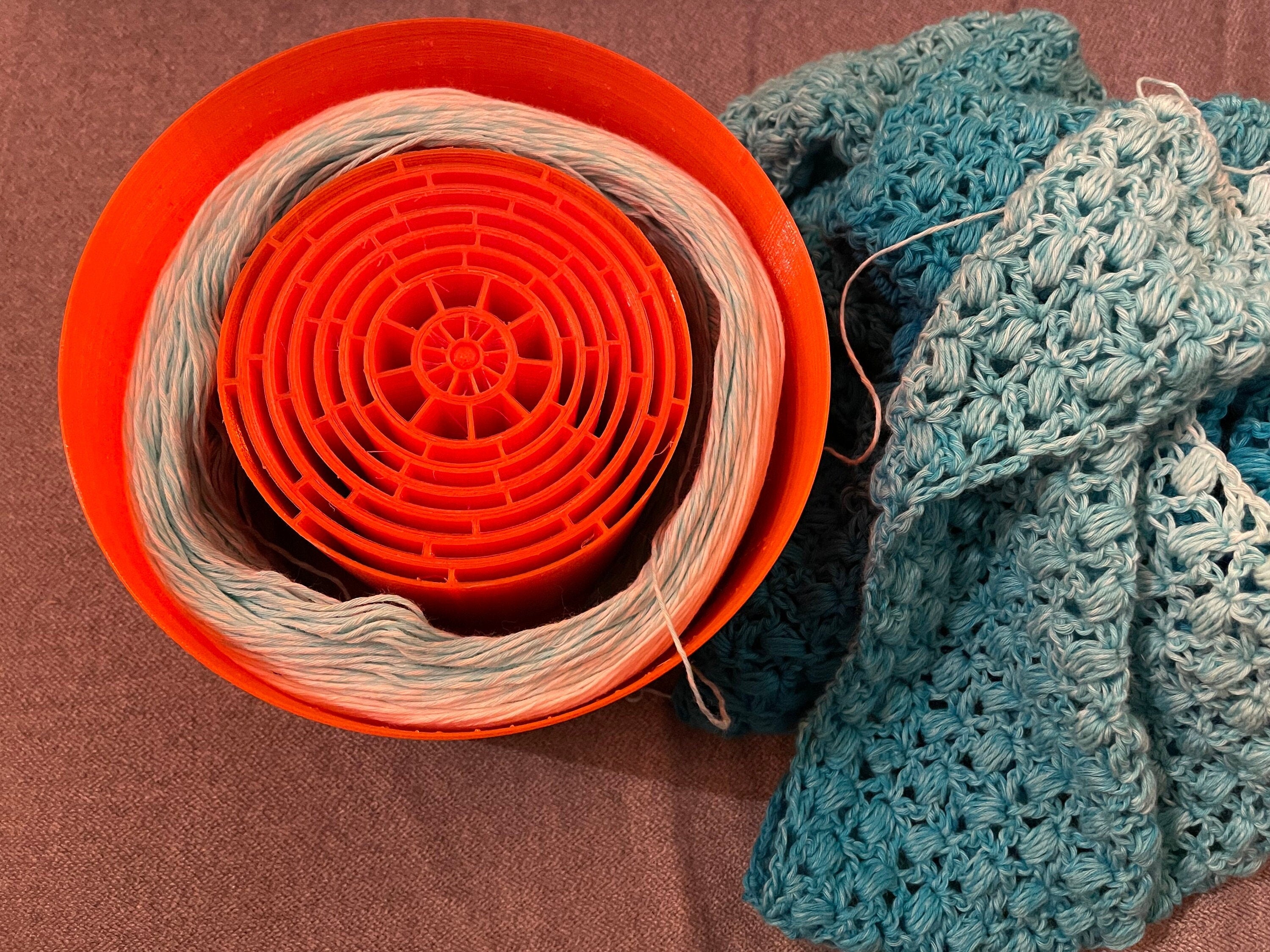 Garnschale für Bobbel 6 Elemente - Blau