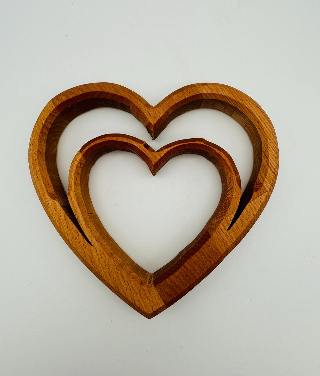 Doppelherz aus Buche