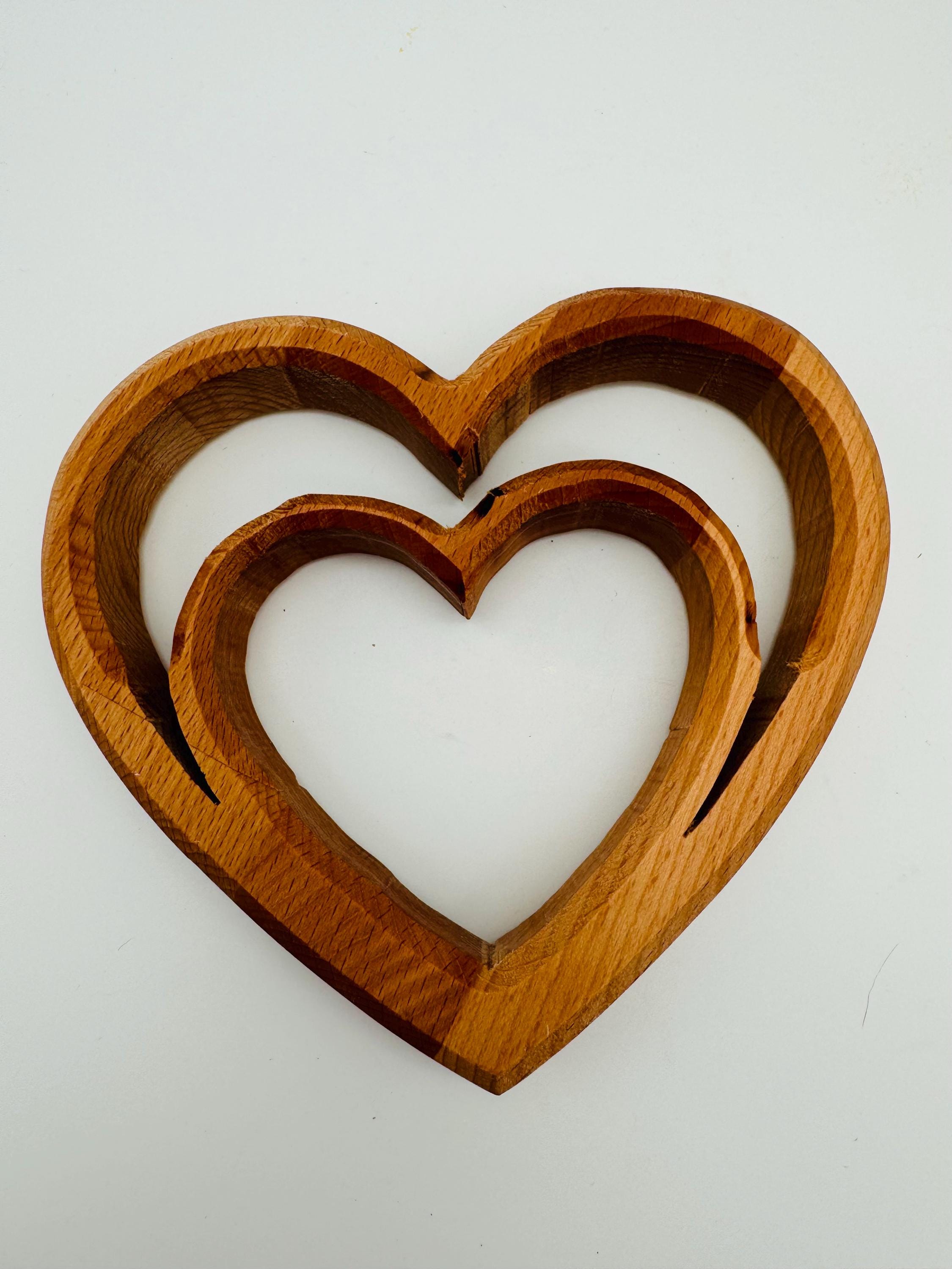Doppelherz aus Buche