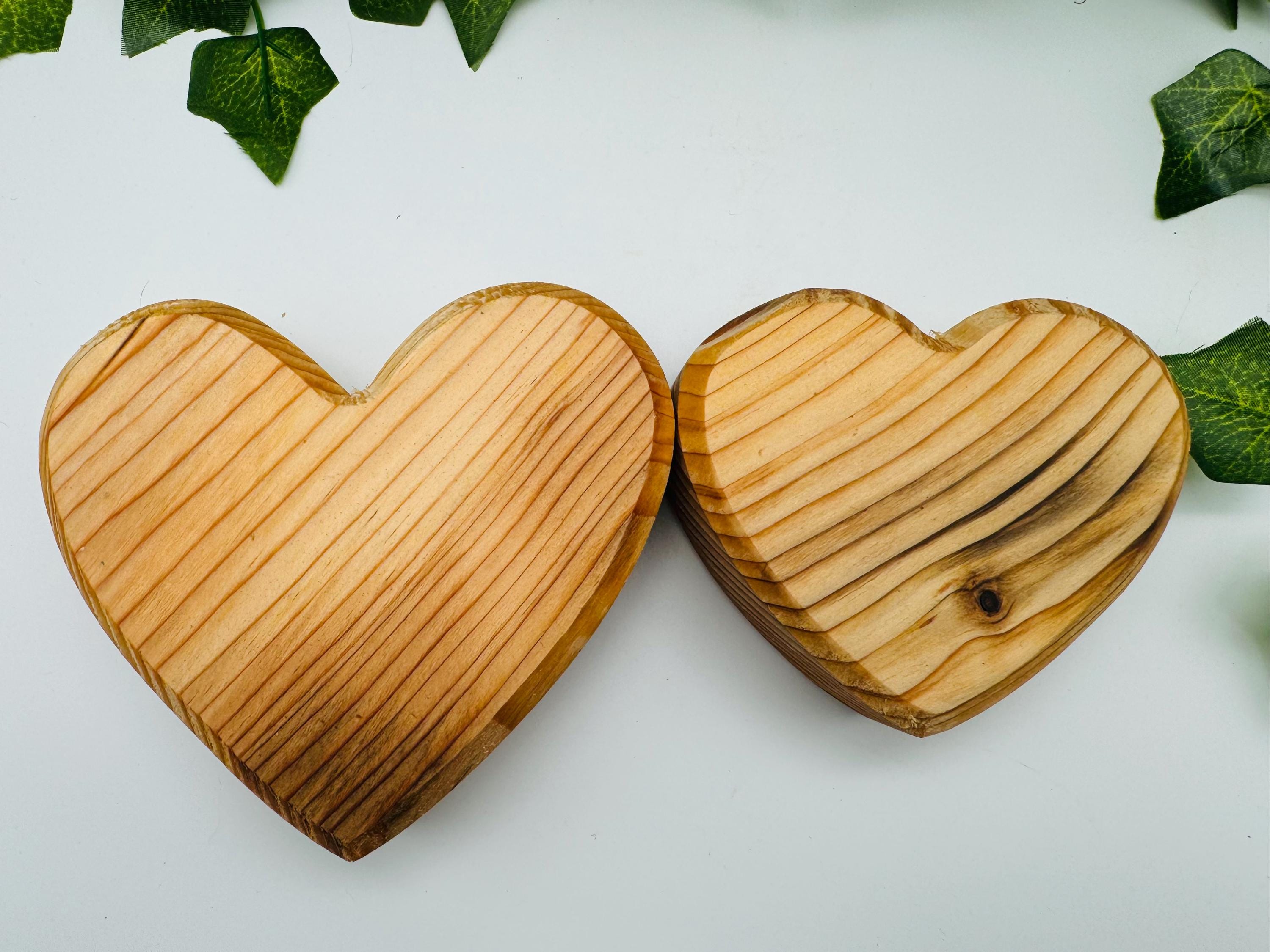 Set de cœurs en bois