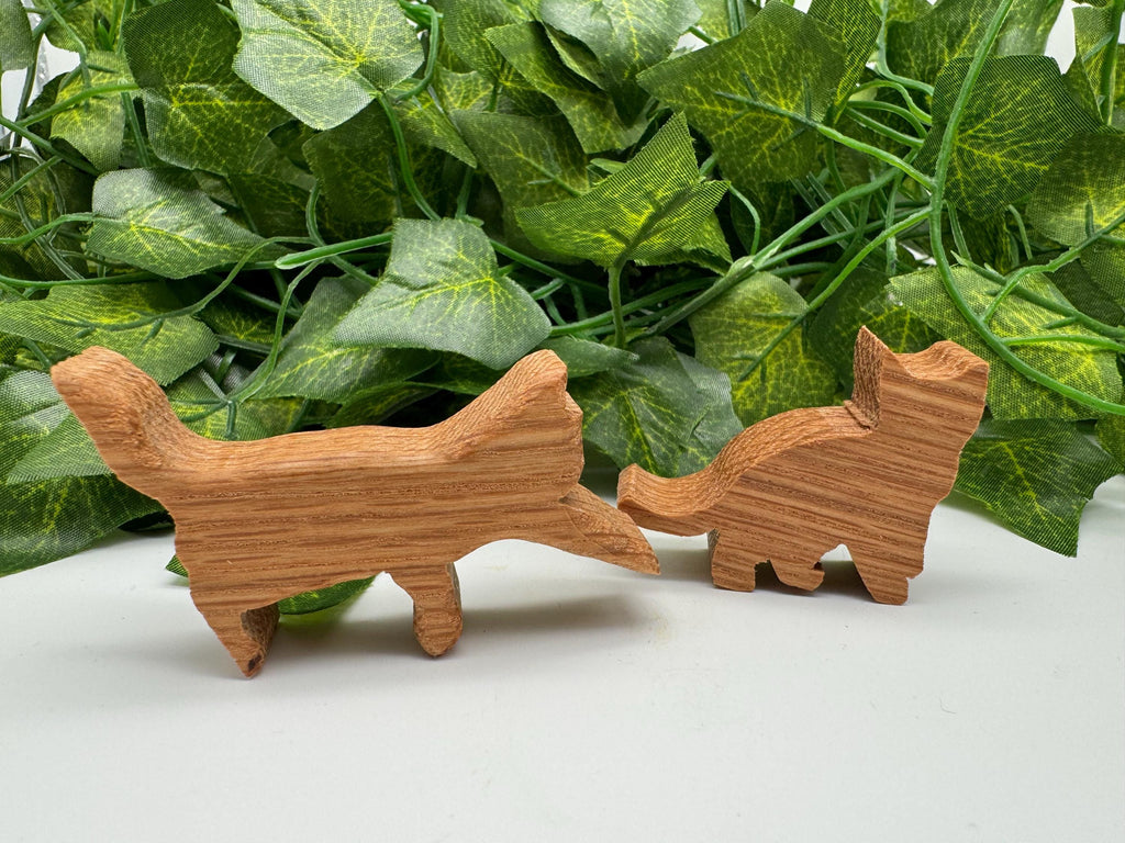 Holz Katzen Set