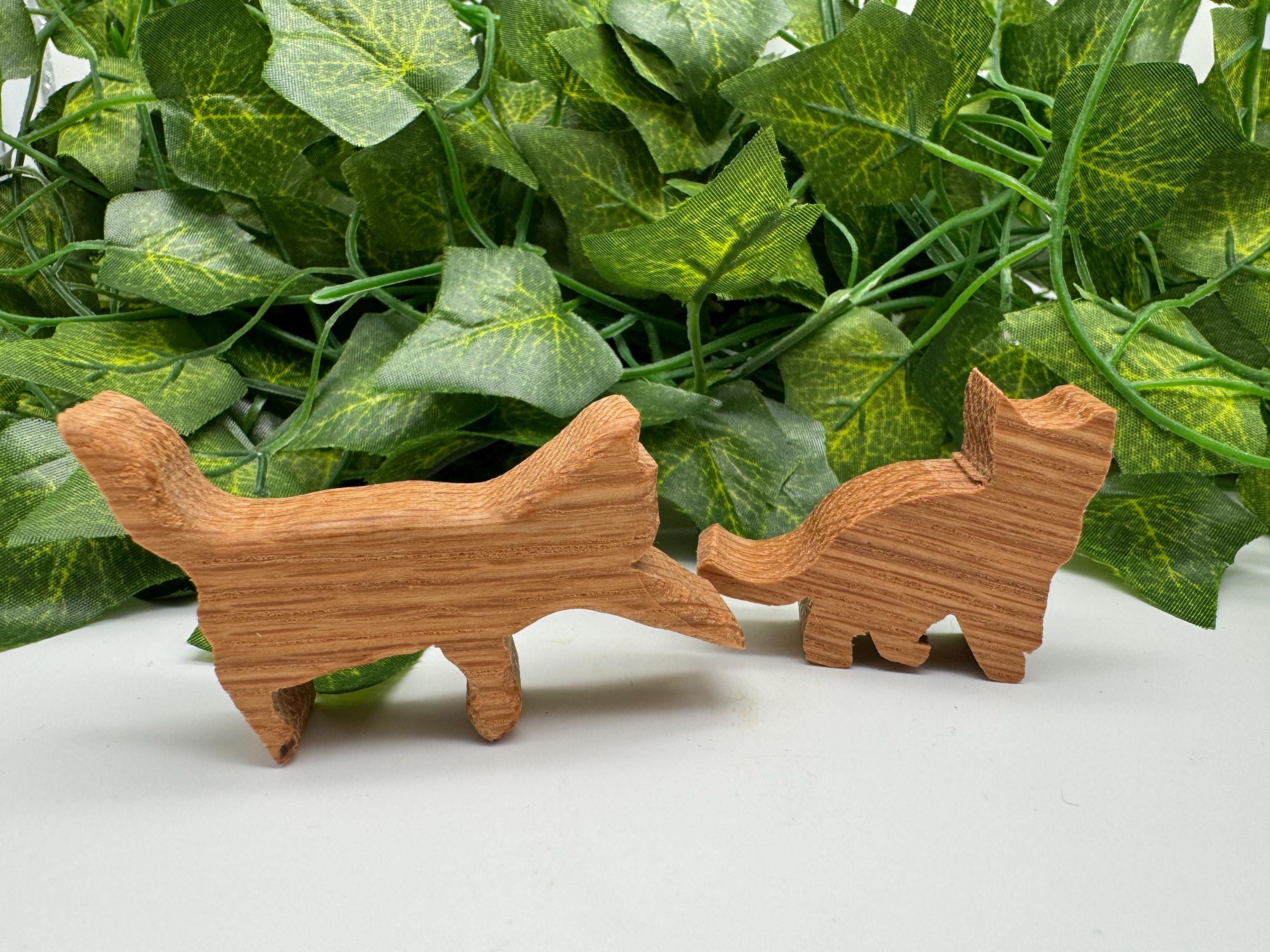 Holz Katzen Set