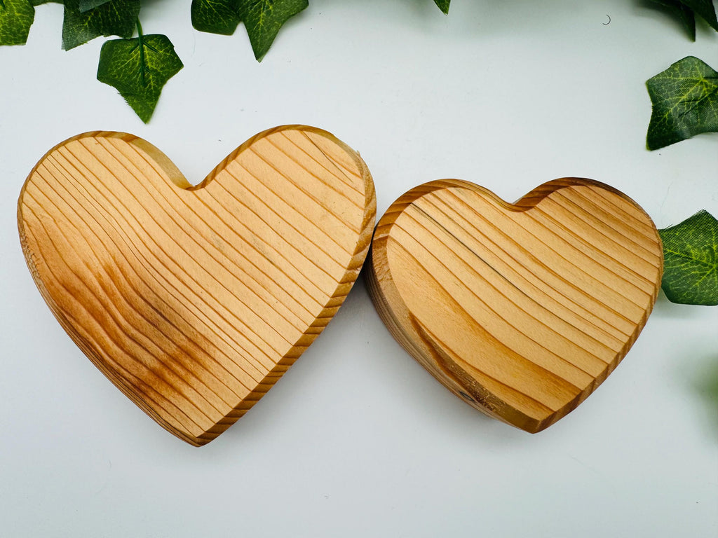 Set de cœurs en bois