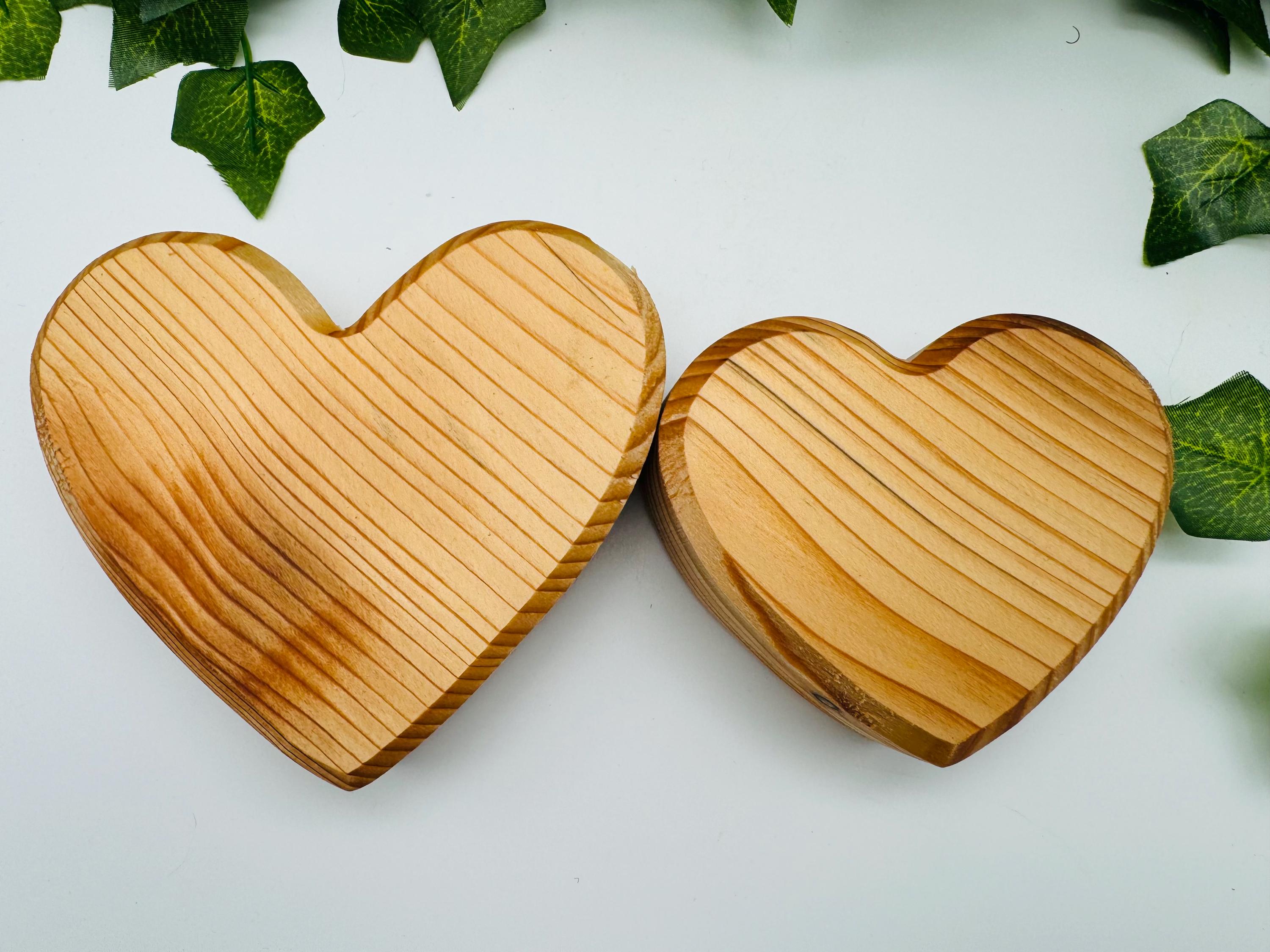 Set de cœurs en bois