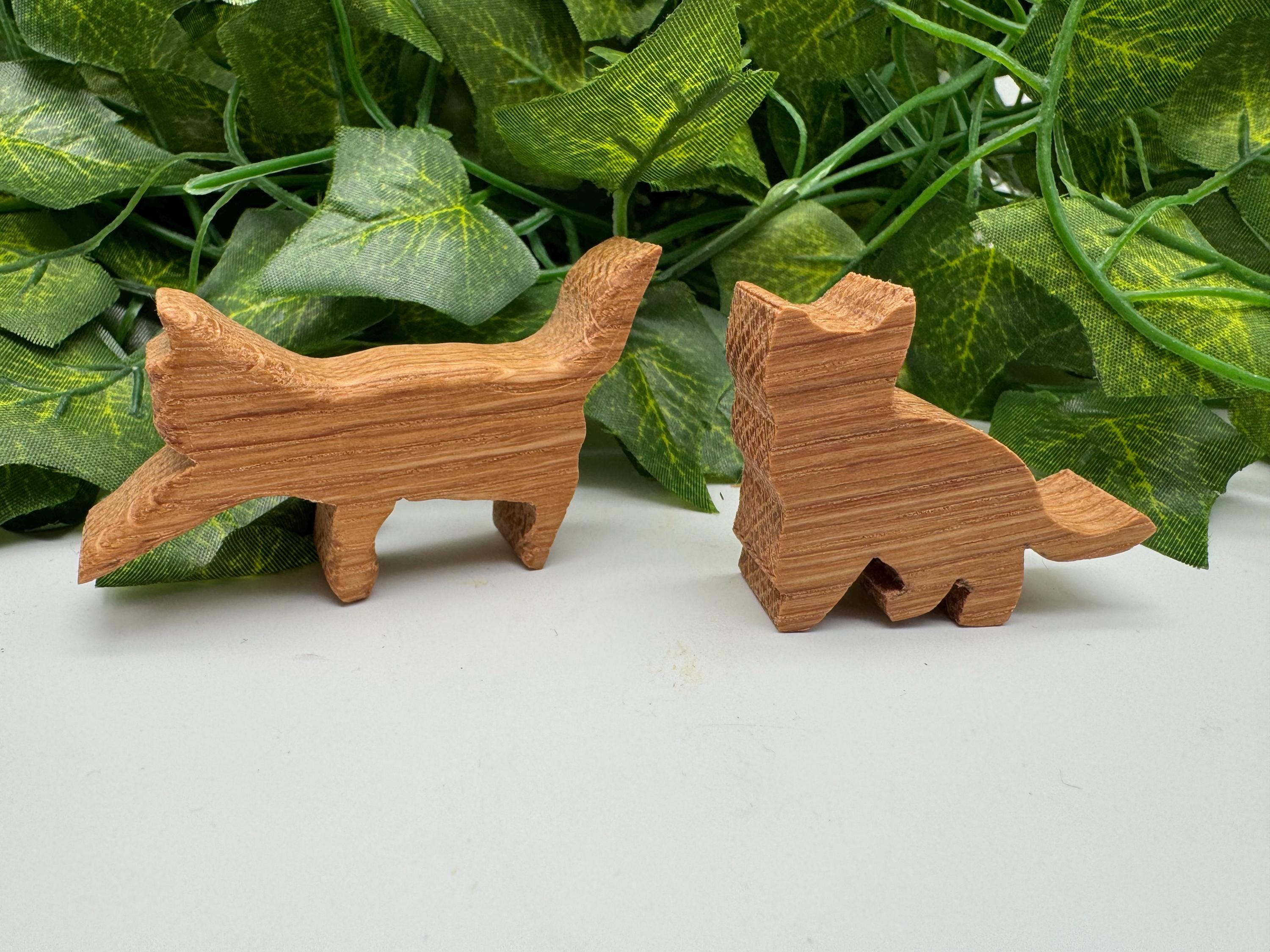 Holz Katzen Set