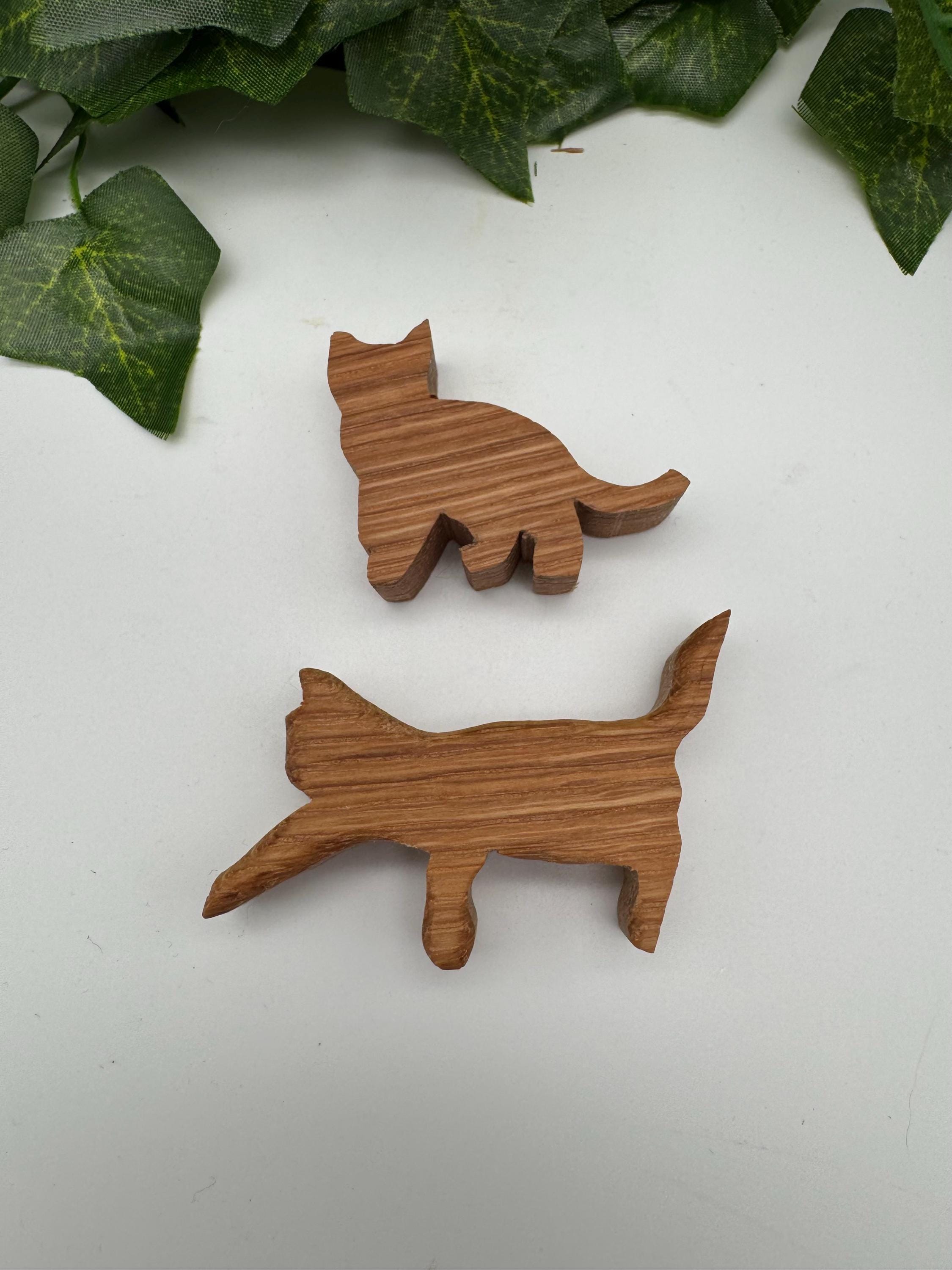 Holz Katzen Set