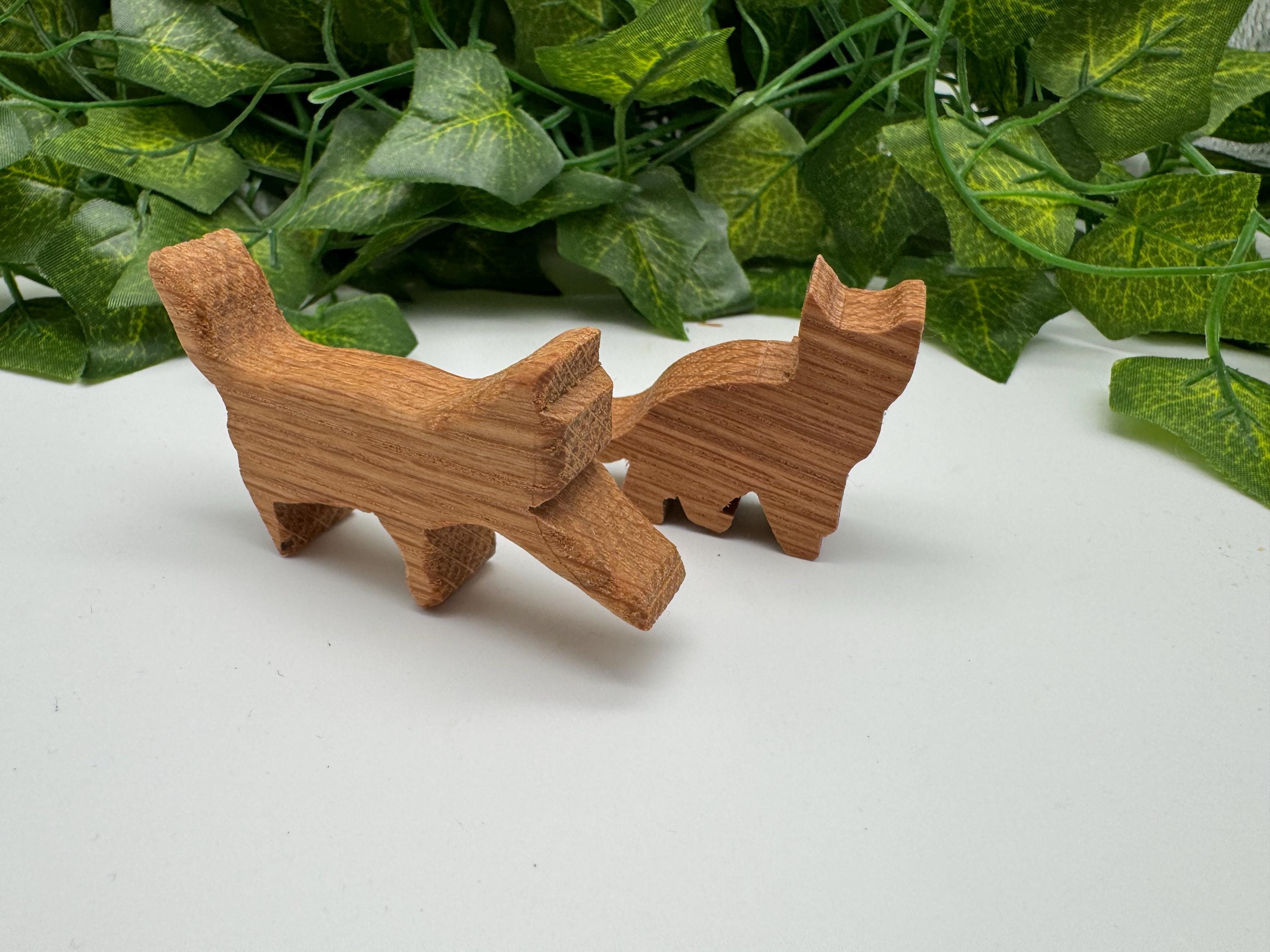 Holz Katzen Set