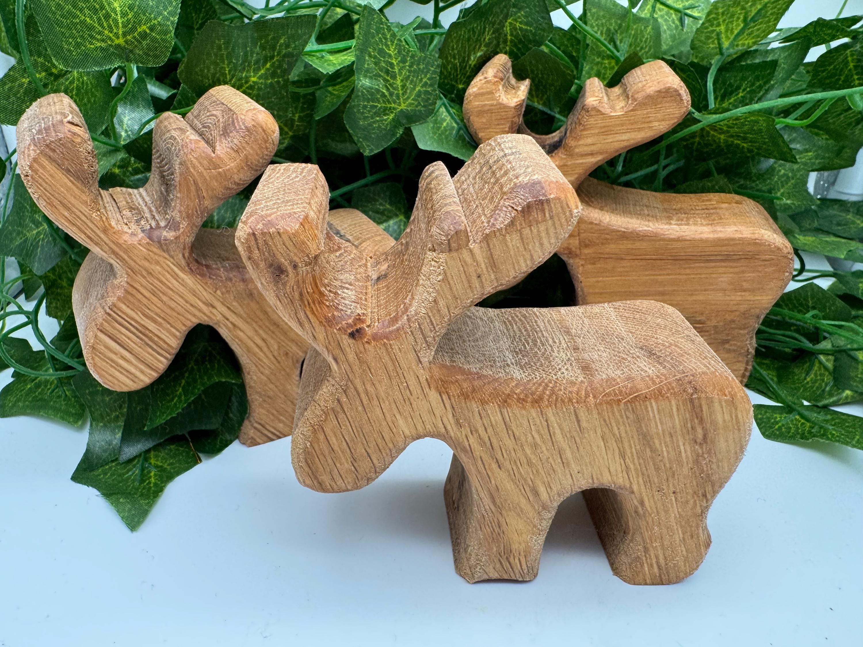 Holz Rentiere aus Eiche