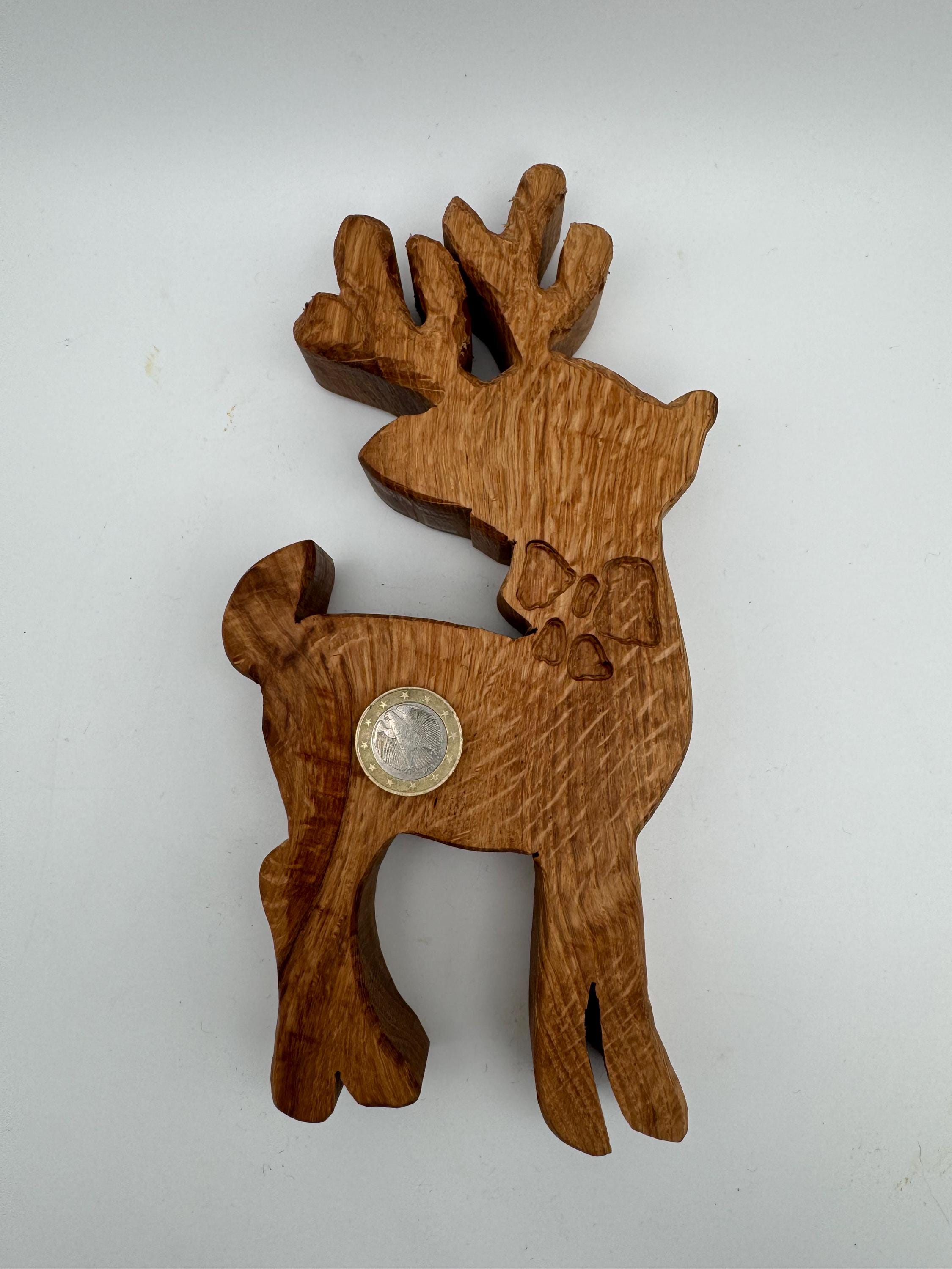 Holz Hirsch & Hirschkuh aus Eiche