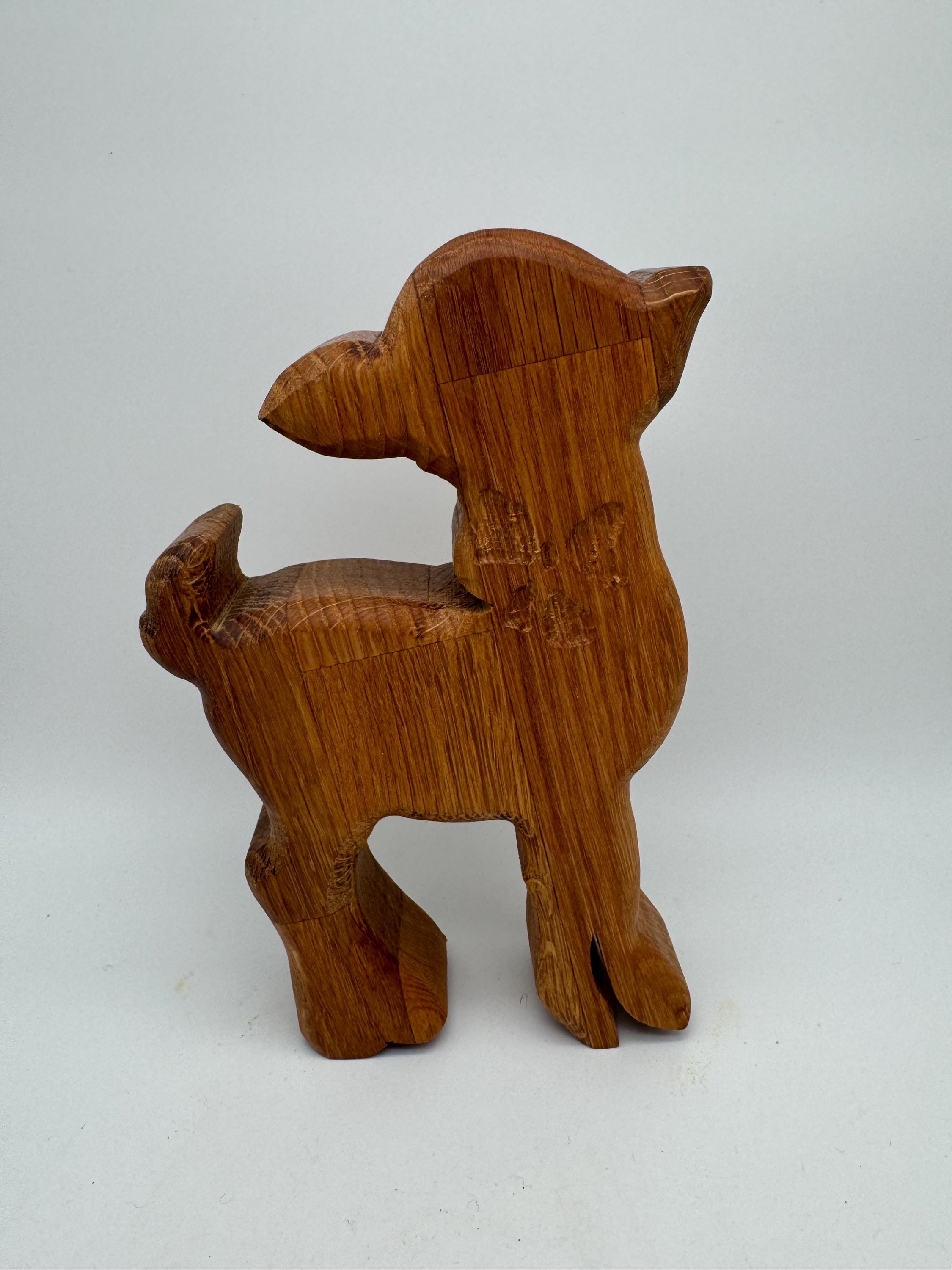 Holz Hirsch & Hirschkuh aus Eiche