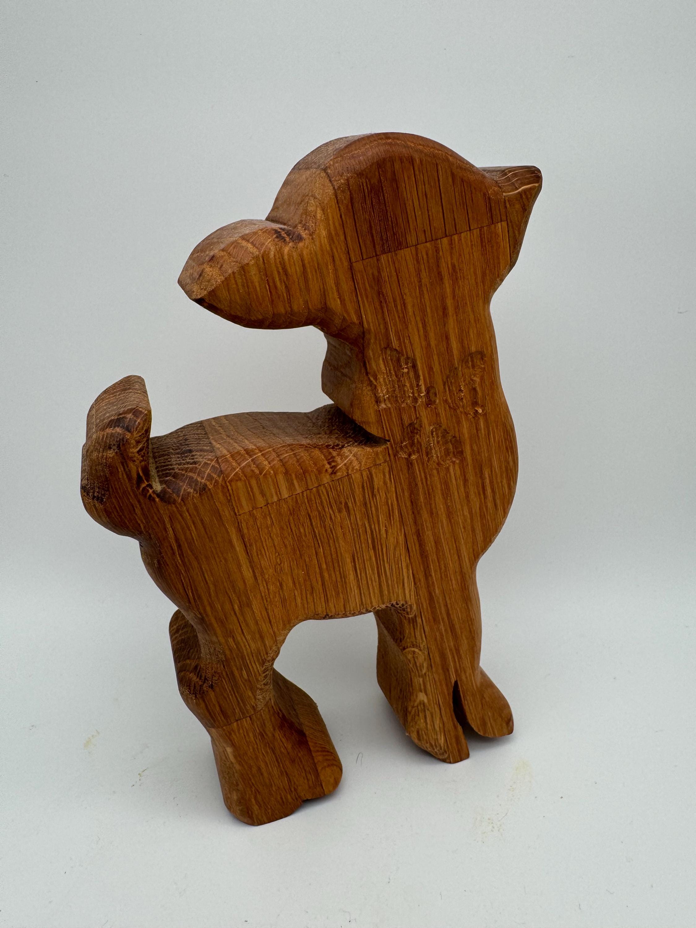 Holz Hirsch & Hirschkuh aus Eiche
