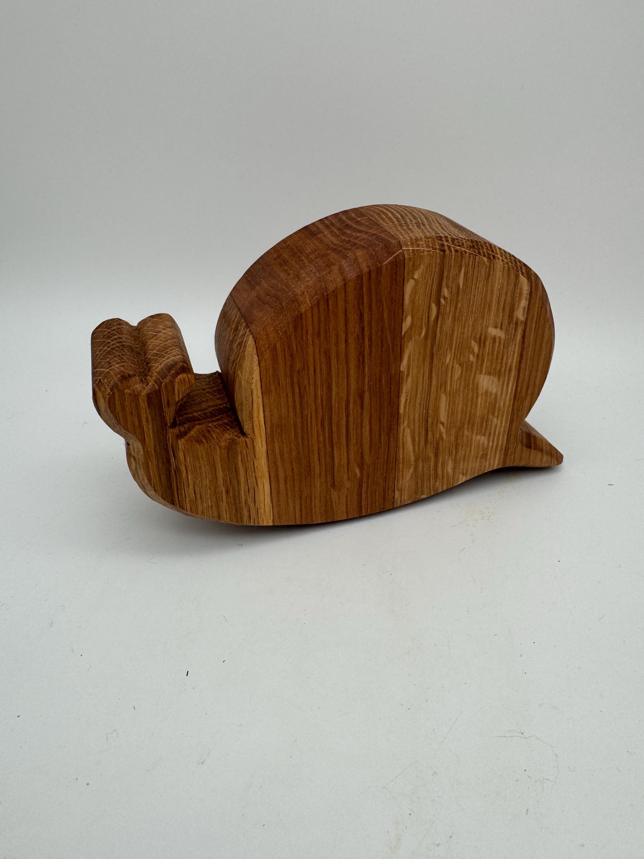 Holz Schnecken aus verschiedenen Holzarten