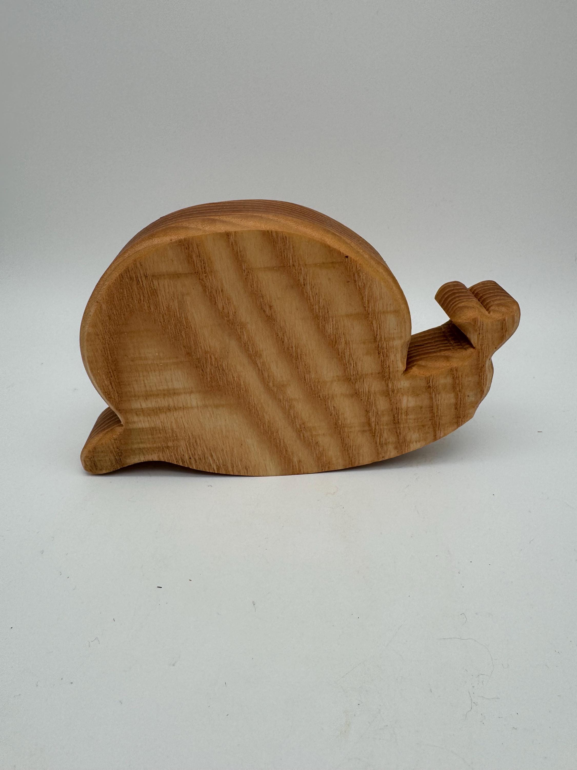Holz Schnecken aus verschiedenen Holzarten