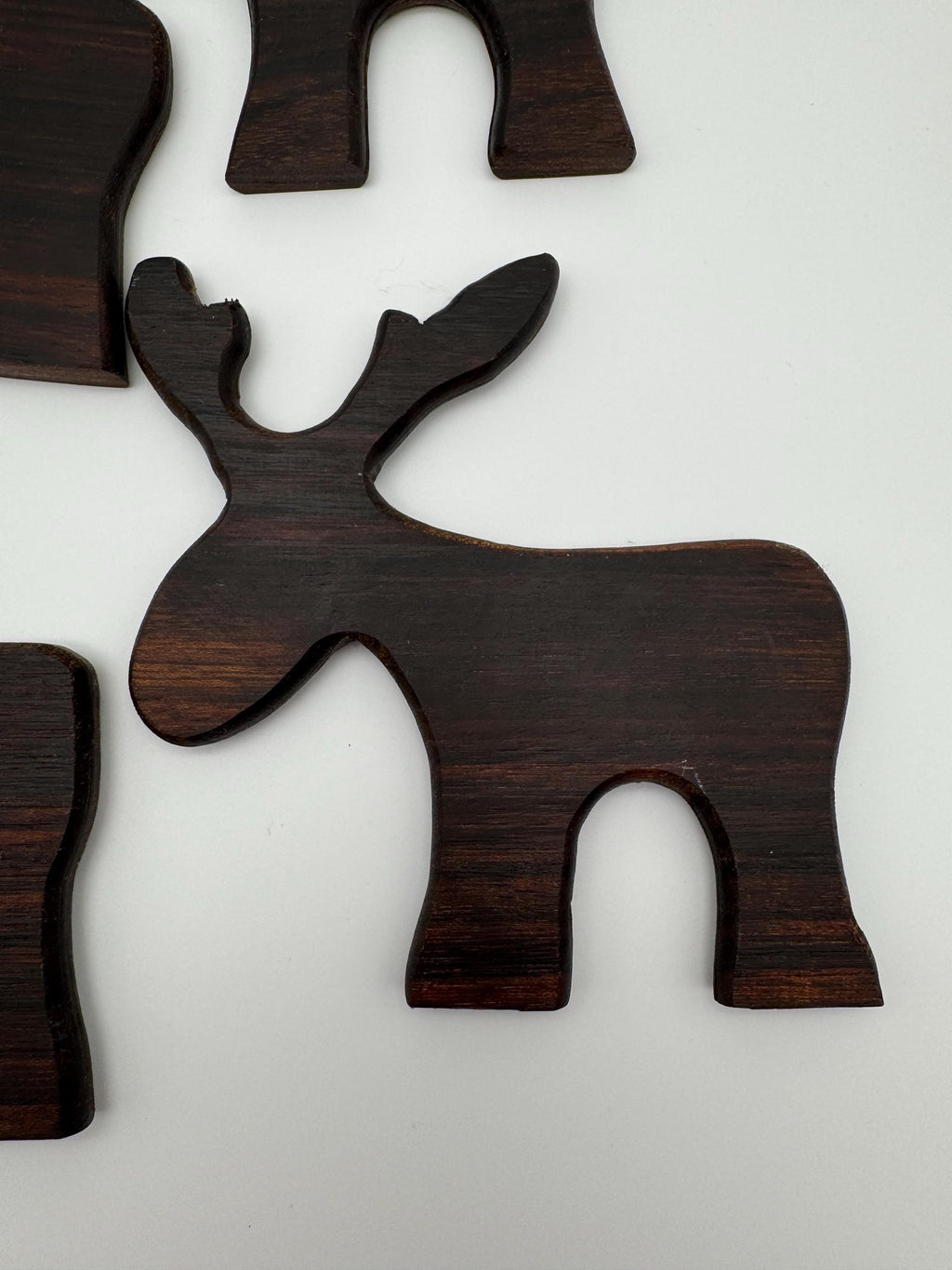 4 Holz Rentiere