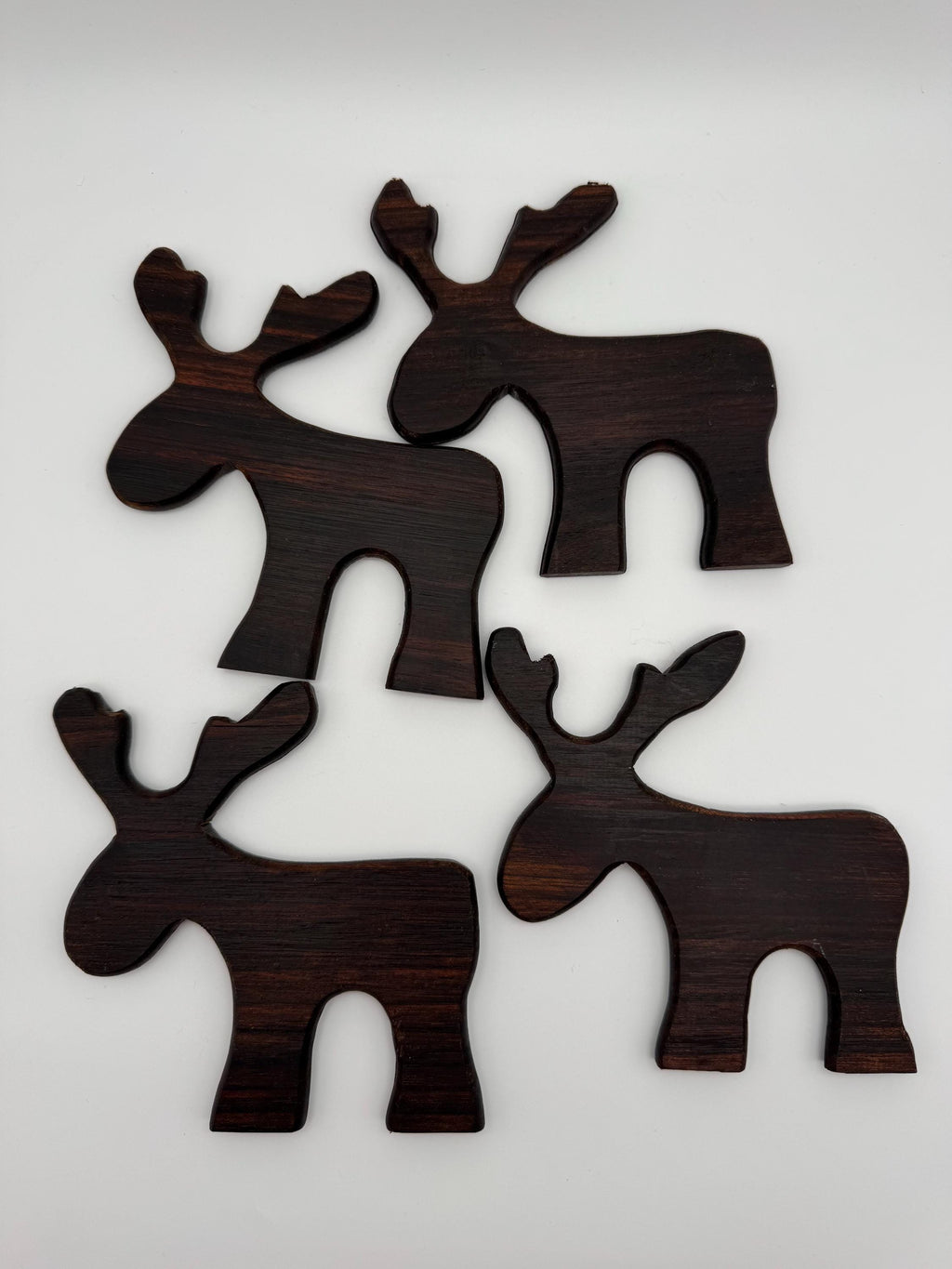 4 Holz Rentiere