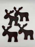 4 Holz Rentiere